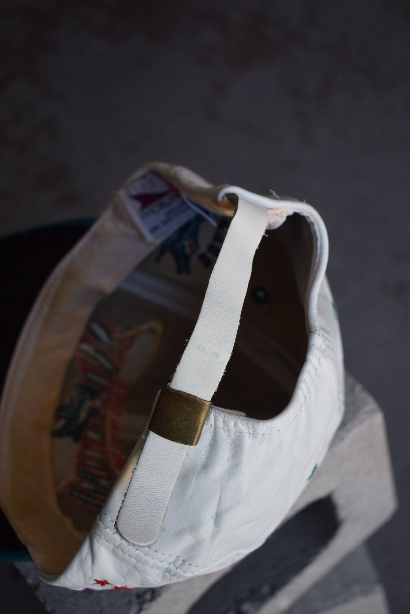 *100% Leather* Vintage 90s NFL Miami Dolphins Embroidered Hat - Retrospective Store
