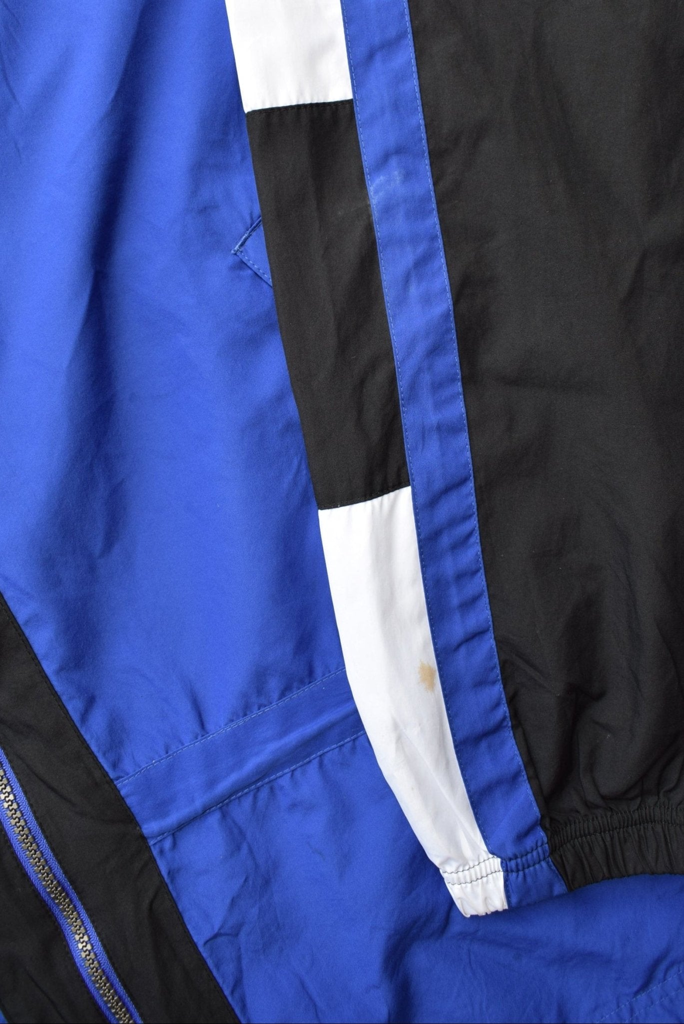 Adidas Black & Blue Embroidered Logo Spray Jacket — 1990s (L) - Retrospective Store
