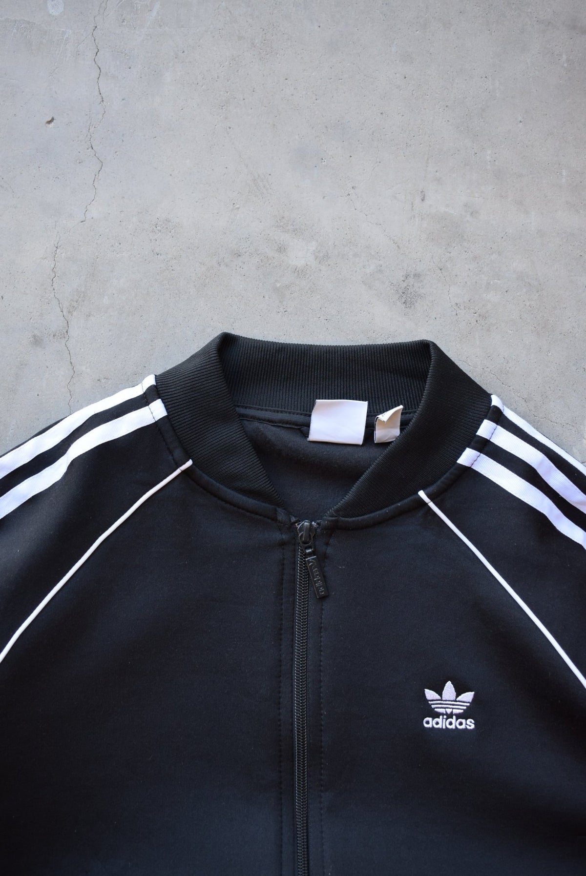 Adidas Black Embroidered Spellout Jacket — 2000s (S) - Retrospective Store