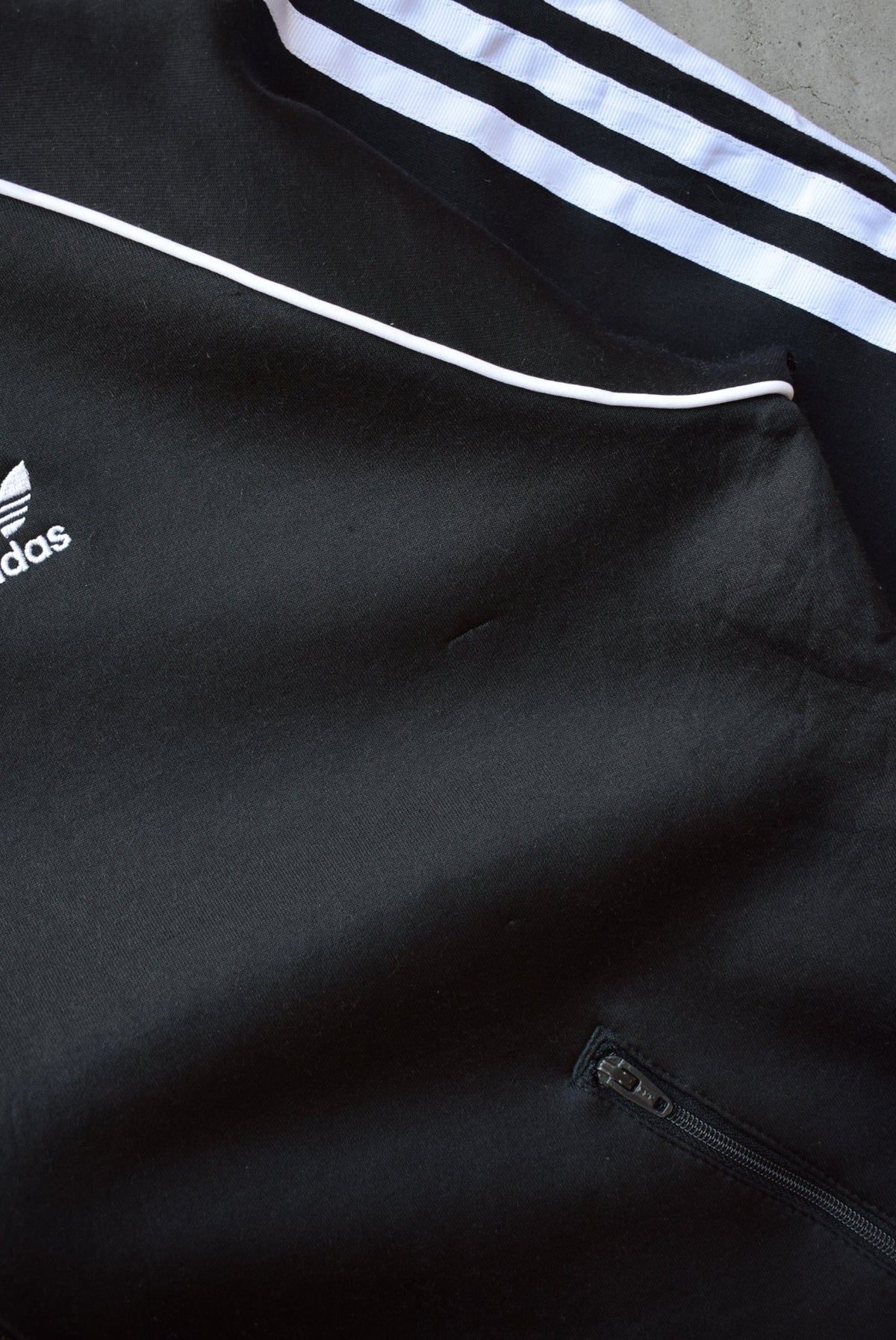 Adidas Black Embroidered Spellout Jacket — 2000s (S) - Retrospective Store