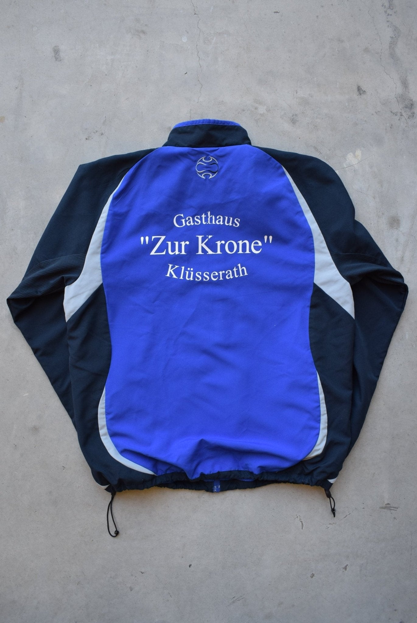 Adidas Blue & Black Embroidered Logo Jacket — 2000s (M) - Retrospective Store