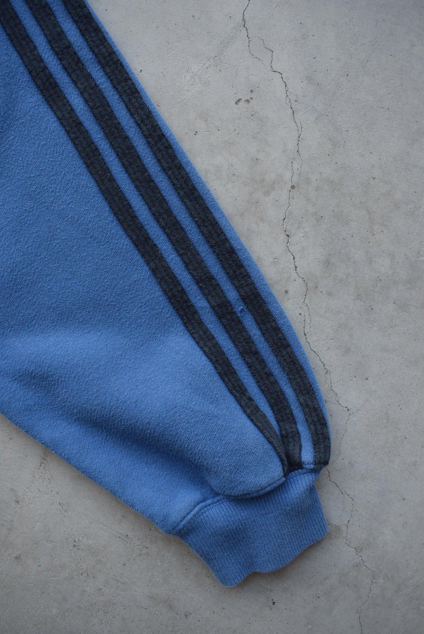 Adidas Blue Embroidered Spellout Hoodie — 2000s (M) - Retrospective Store