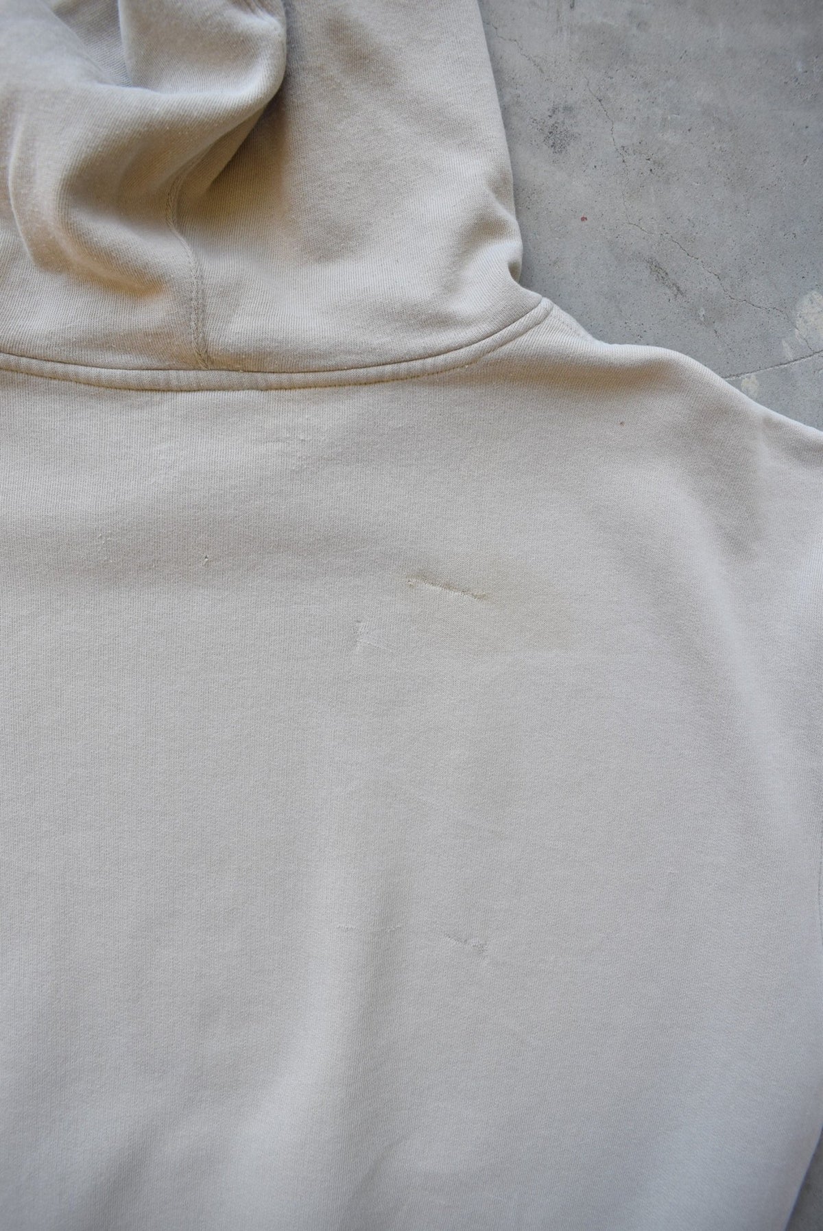 Adidas Cream Embroidered Spellout Hoodie — 1990s (S/M) - Retrospective Store