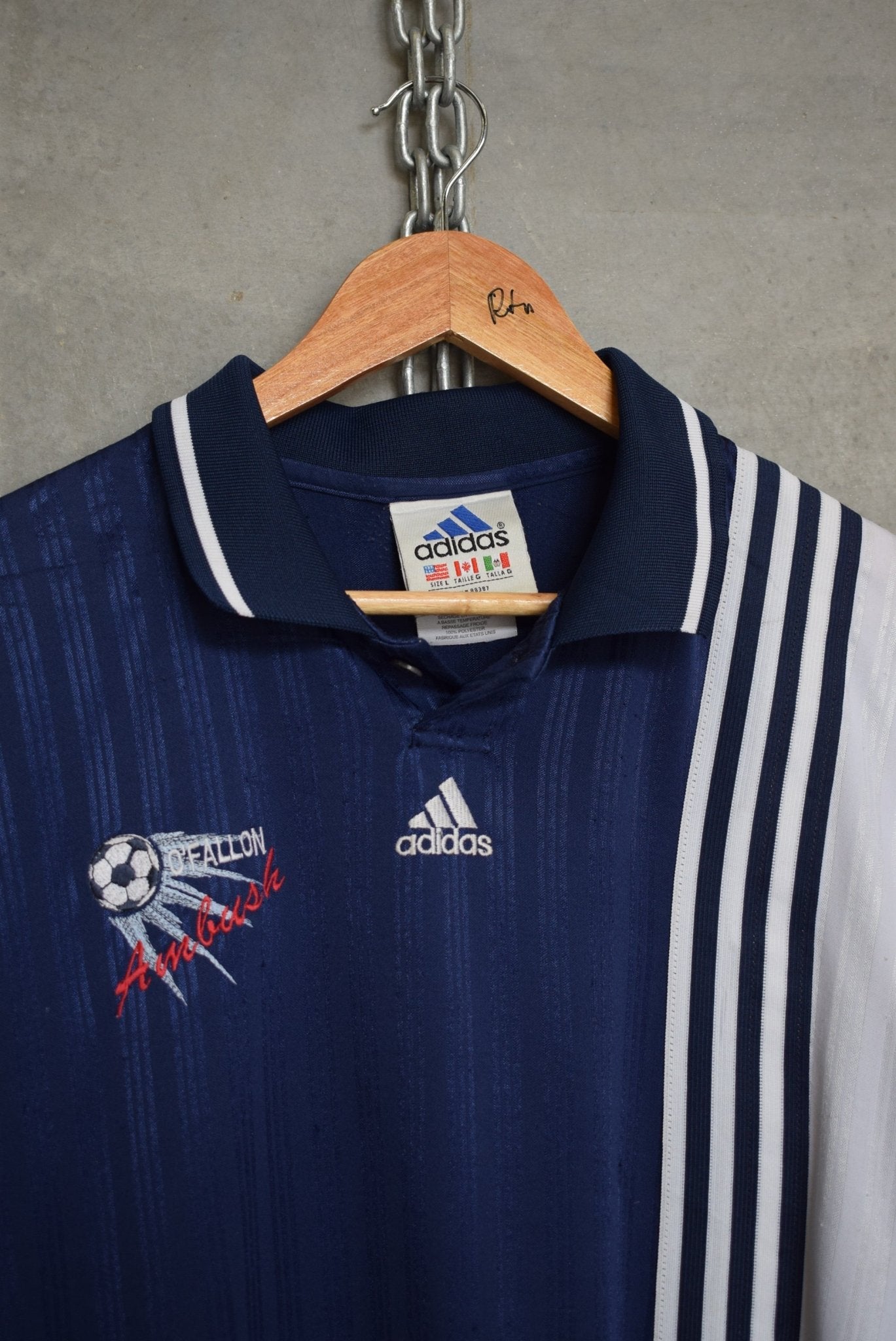 Adidas Embroidered Soccer Jersey — 1990s (L) - Retrospective Store