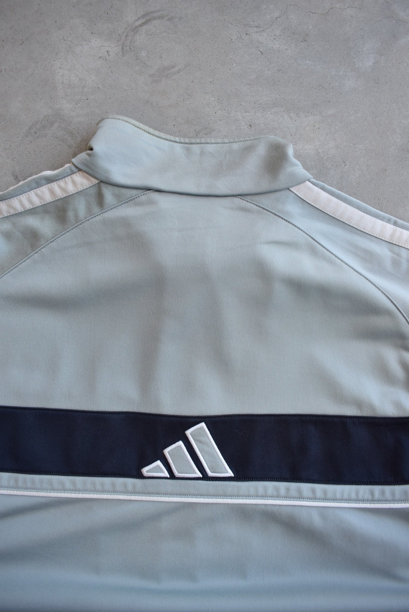 Adidas Grey Embroidered Logo Jacket — 2000s (XL) - Retrospective Store