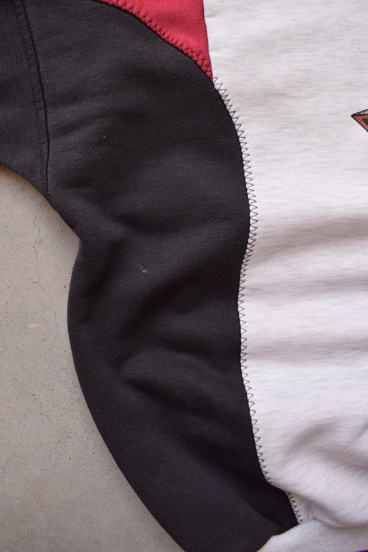 Adidas Grey Embroidered Spellout Crewneck — 1990s (M/L) - Retrospective Store