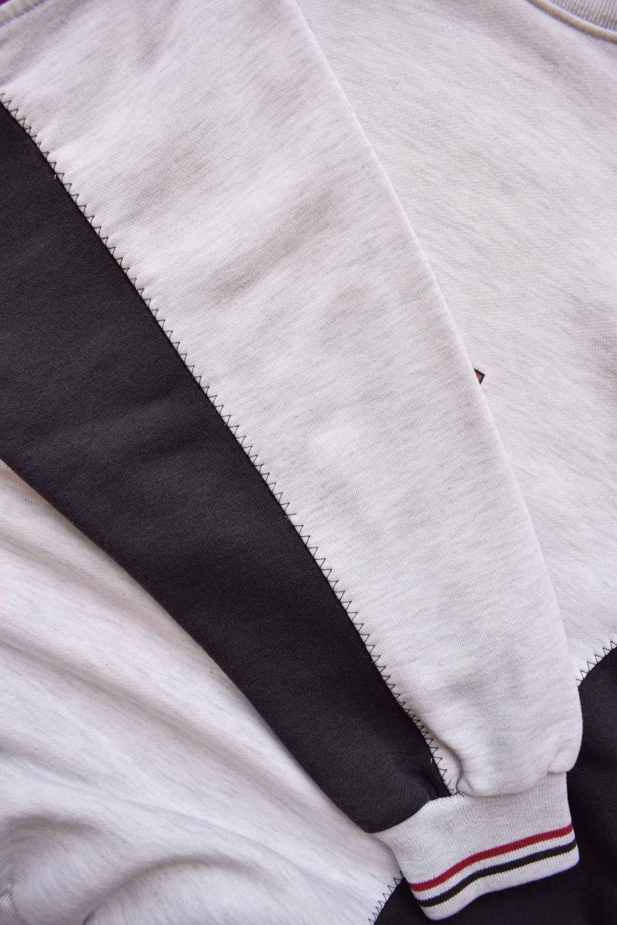 Adidas Grey Embroidered Spellout Crewneck — 1990s (M/L) - Retrospective Store