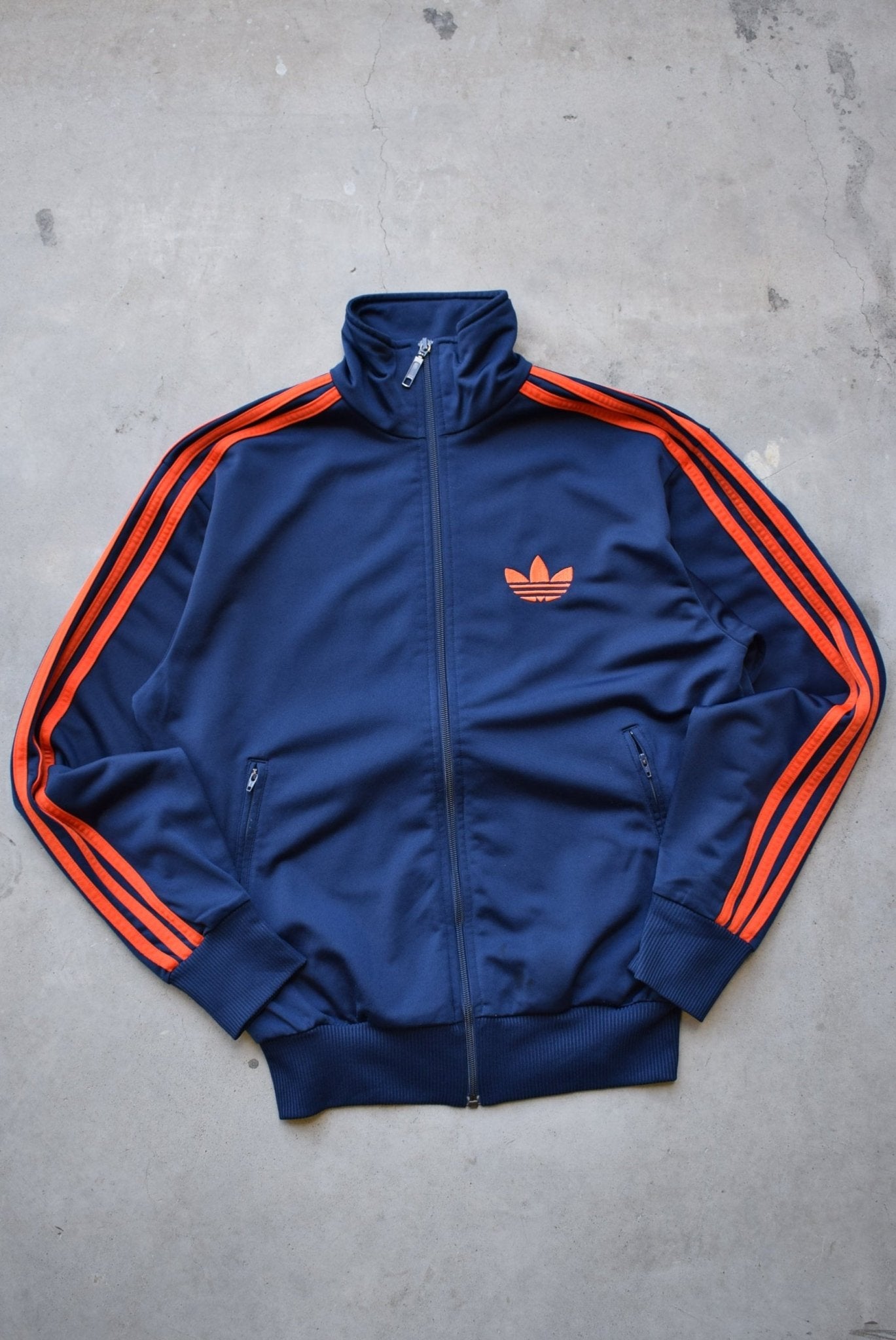 Adidas Navy Embroidered Logo Jacket — 2000s (S) - Retrospective Store