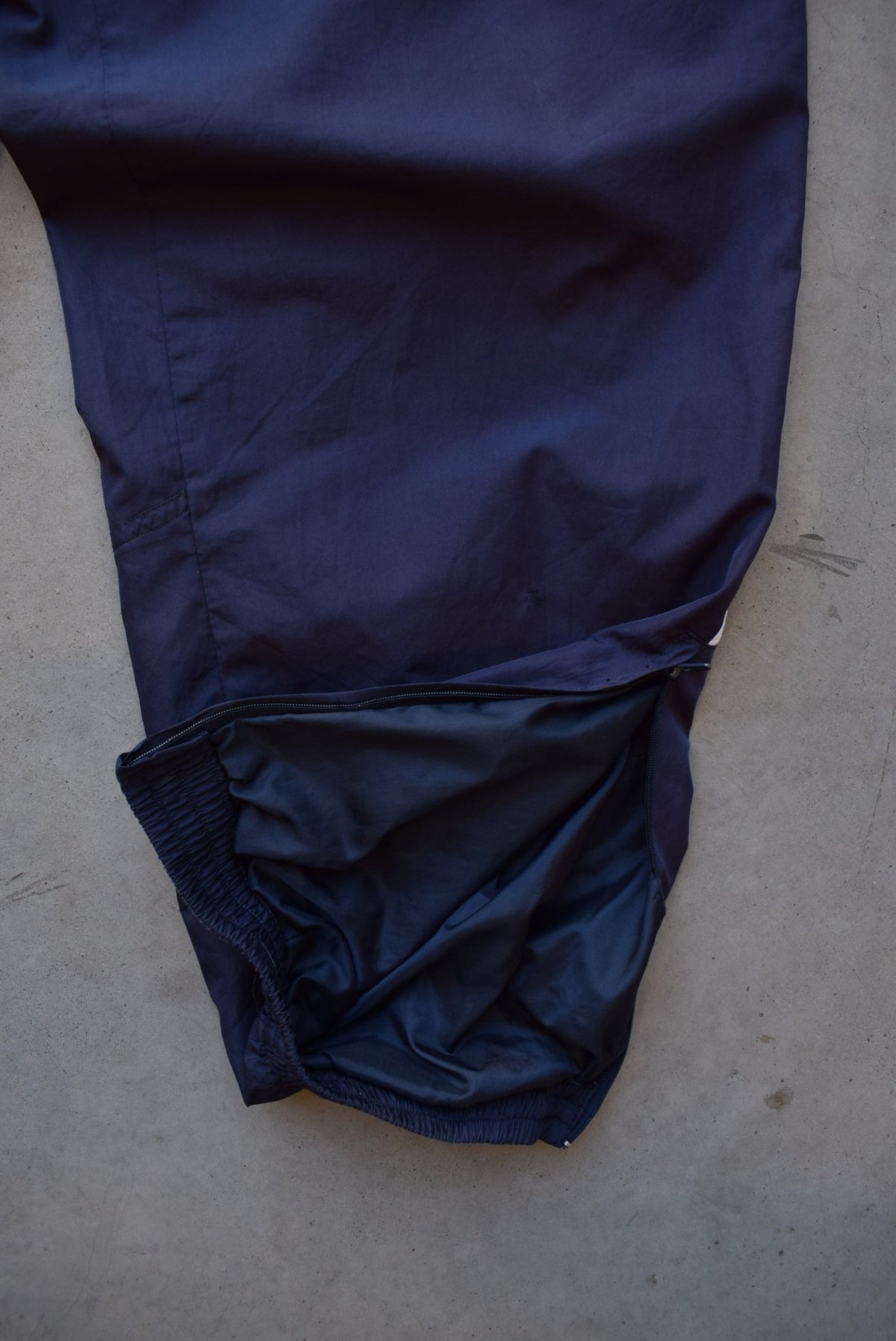Adidas Navy Embroidered Logo Track Pants — 2000s (L/XL) - Retrospective Store