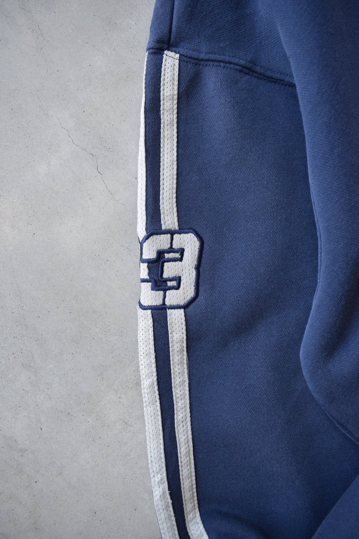 Adidas Navy Embroidered Spellout Crewneck — 2000s (M) - Retrospective Store