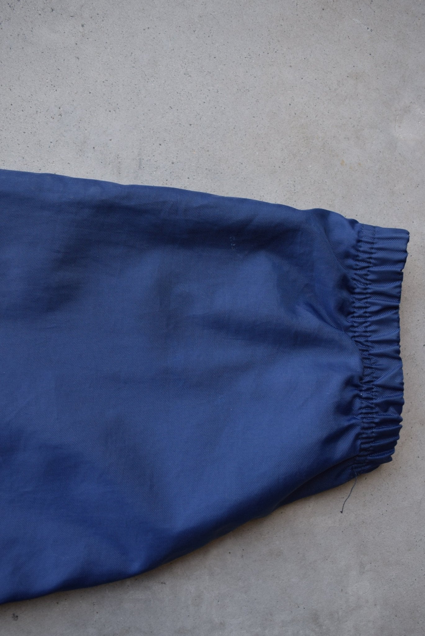 Adidas Navy Embroidered Spellout Jacket — 1990s (L/XL) - Retrospective Store