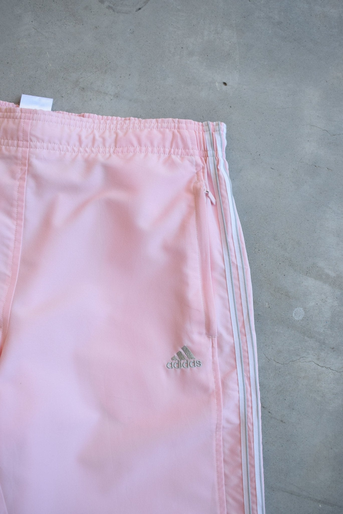 Adidas Pink Embroidered 3/4 Track Pants — 2000s (M) - Retrospective Store