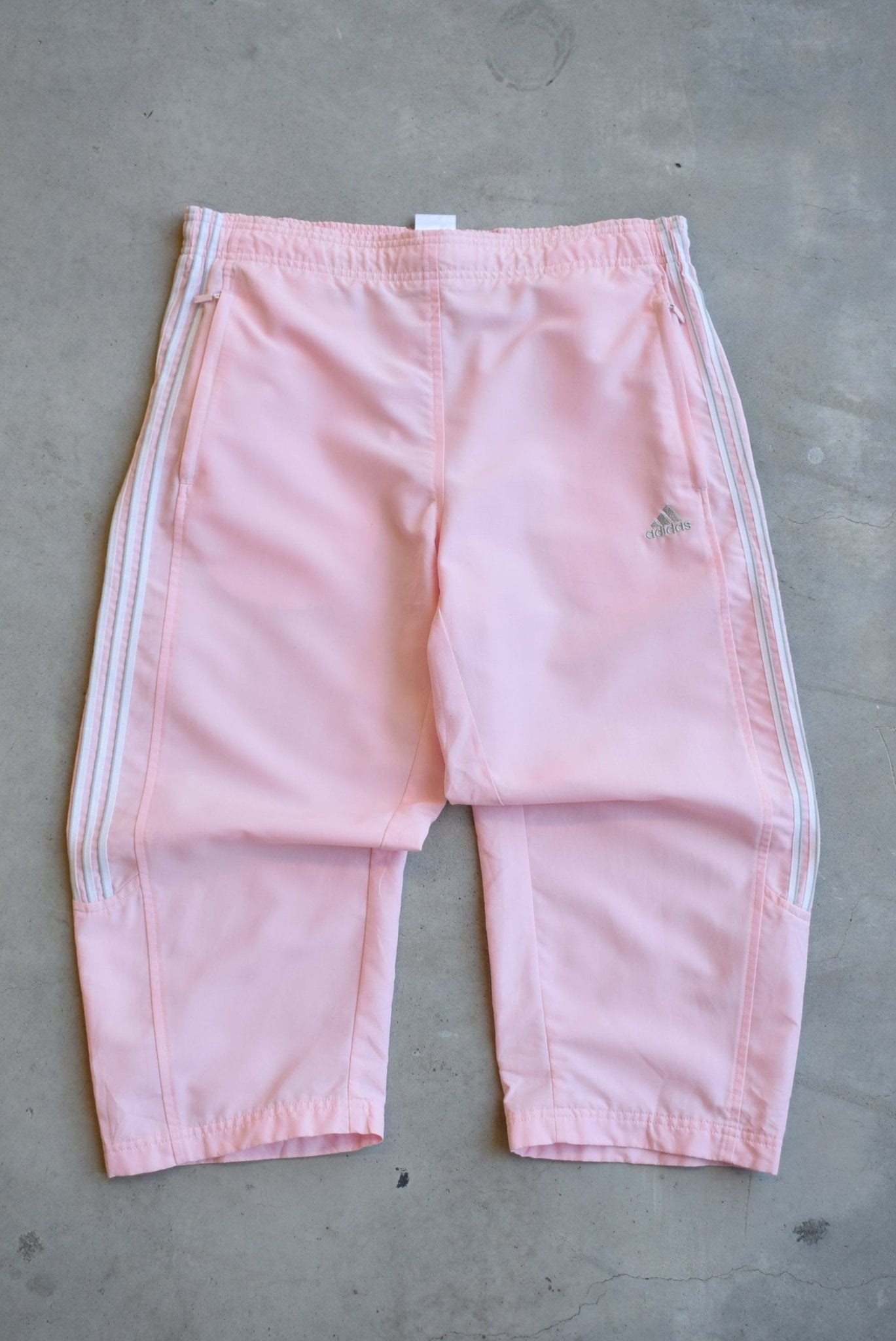 Adidas Pink Embroidered 3/4 Track Pants — 2000s (M) - Retrospective Store