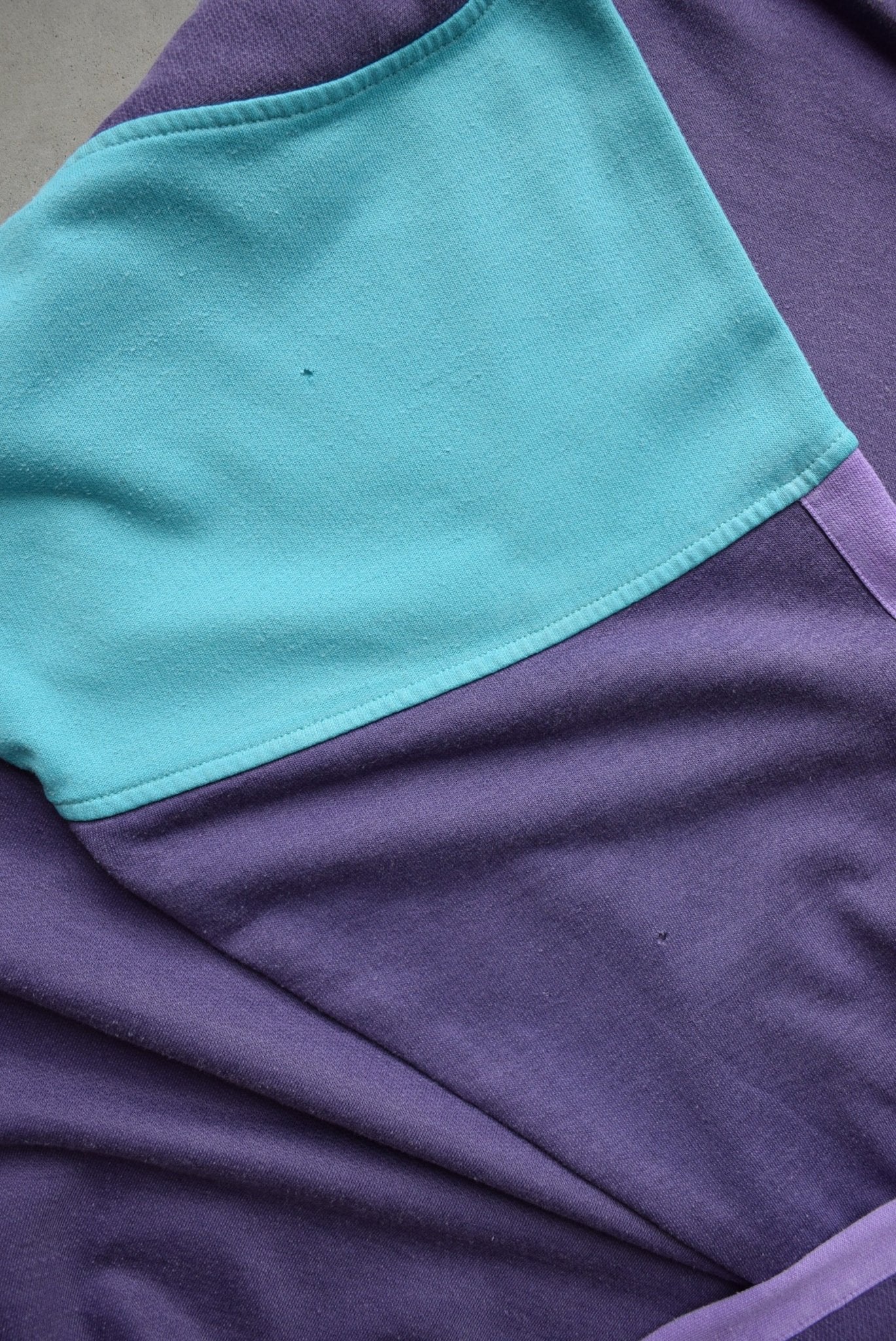Adidas Purple Graphic Spellout Crewneck — 1980s (XL) - Retrospective Store
