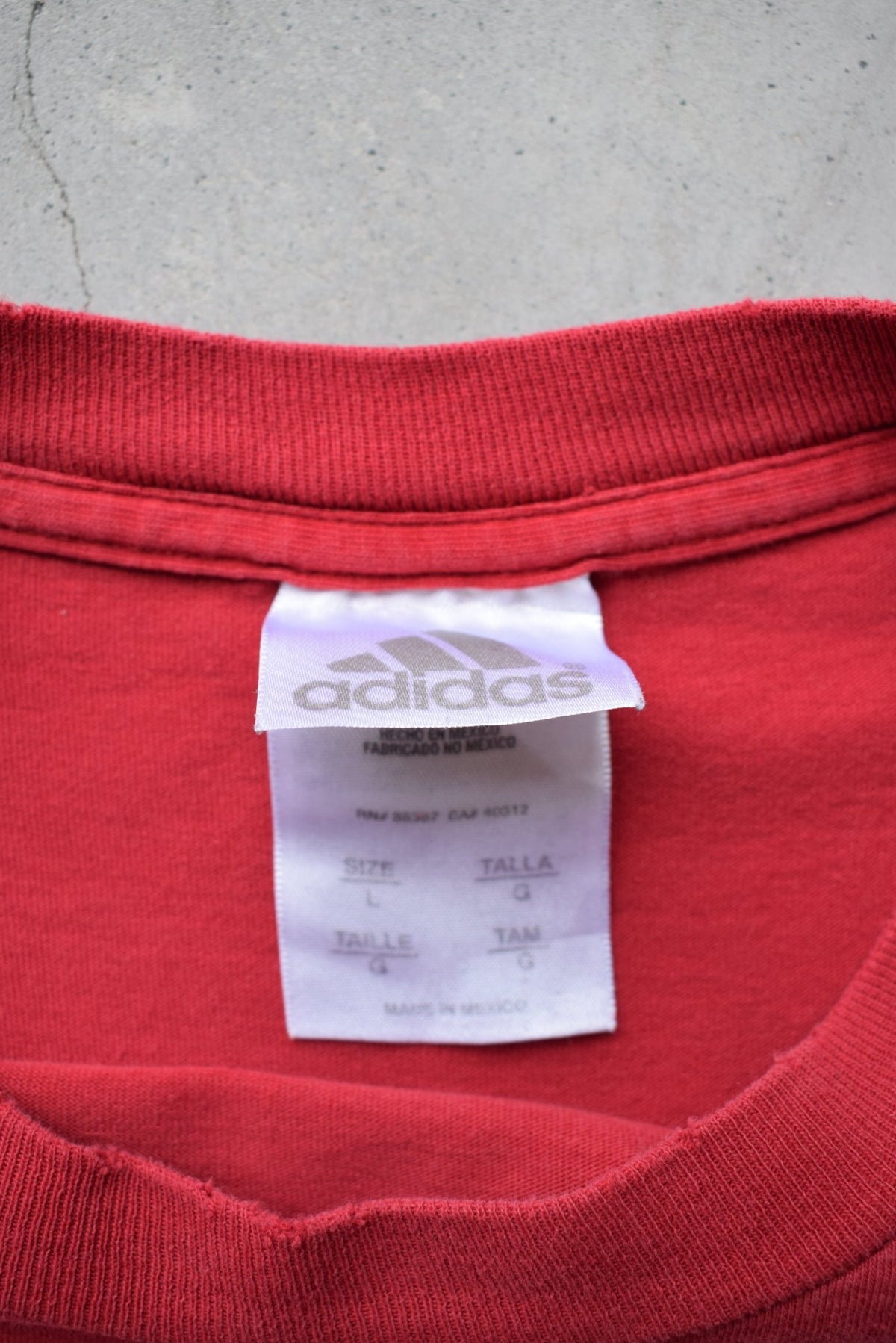 Adidas Red Graphic Tee — 2000s (XL) - Retrospective Store