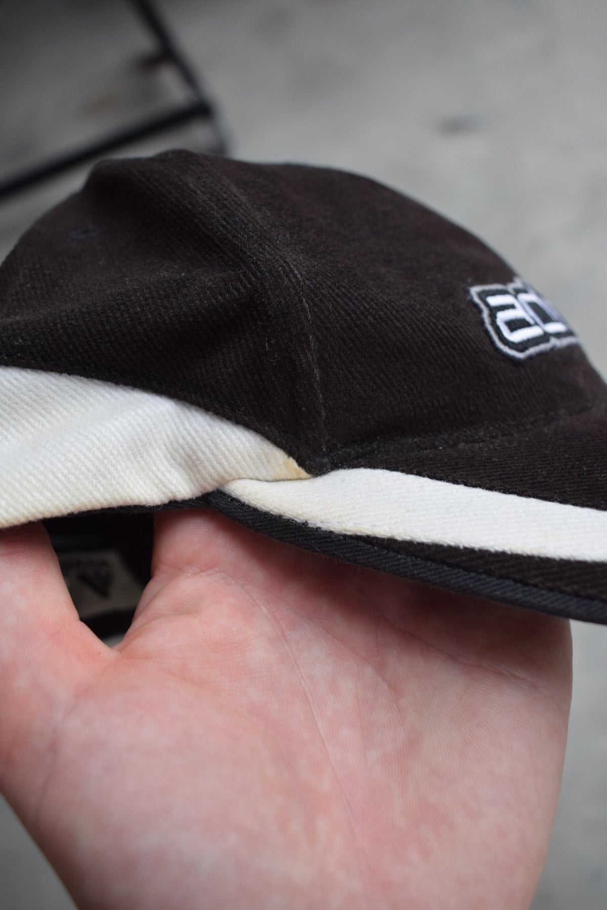 Adidas Sample Black Embroidered Spellout Hat — 1990s (YOUTH) - Retrospective Store