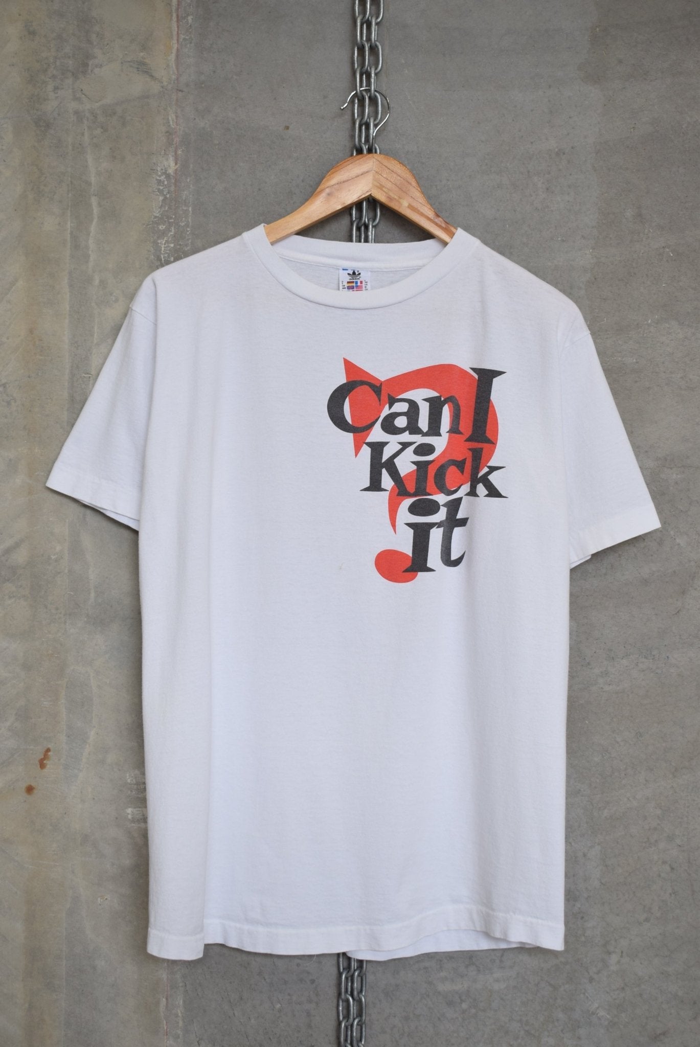 Adidas Soccer 'Can I Kick It?' Tee — 1990s (M) - Retrospective Store