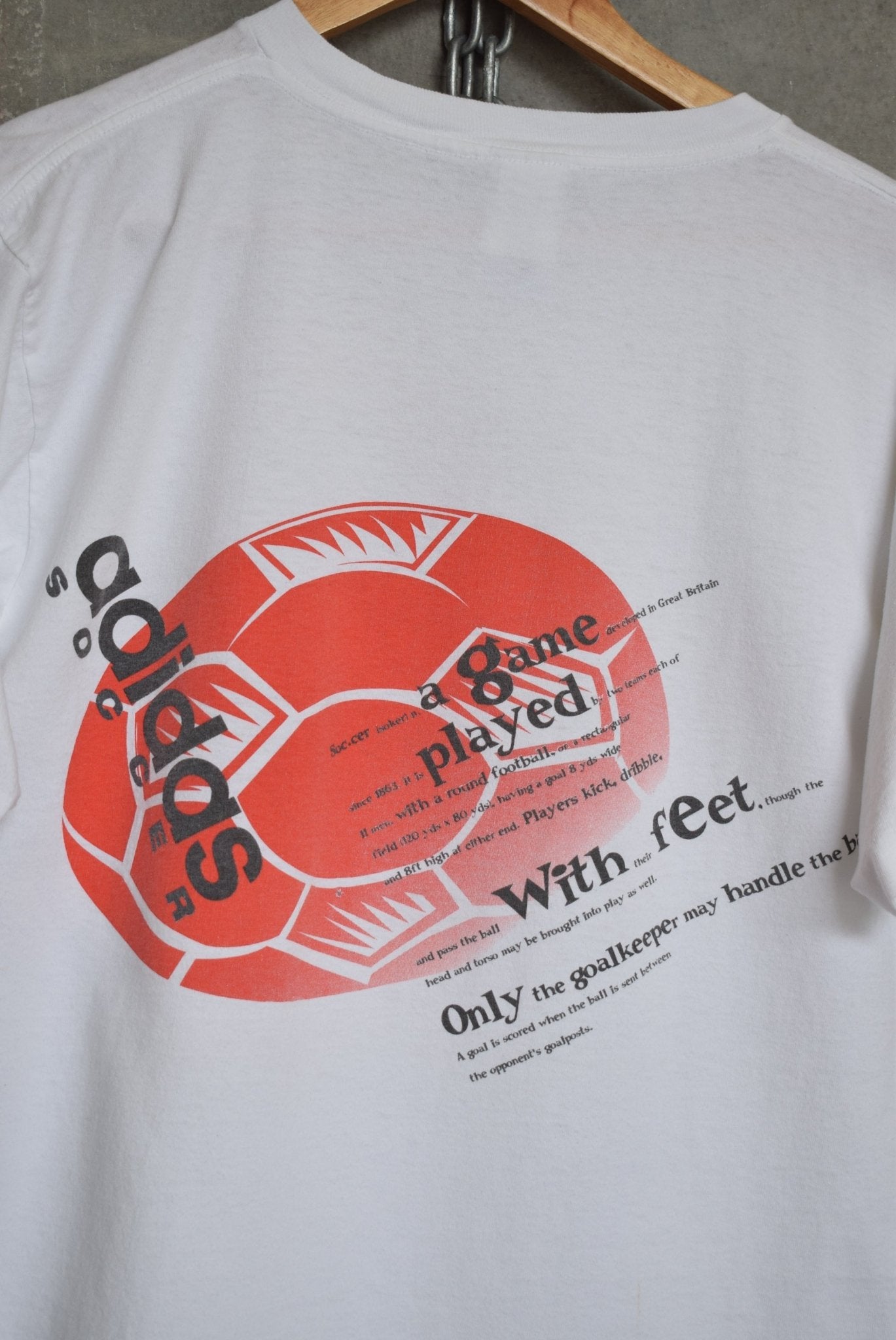 Adidas Soccer 'Can I Kick It?' Tee — 1990s (M) - Retrospective Store