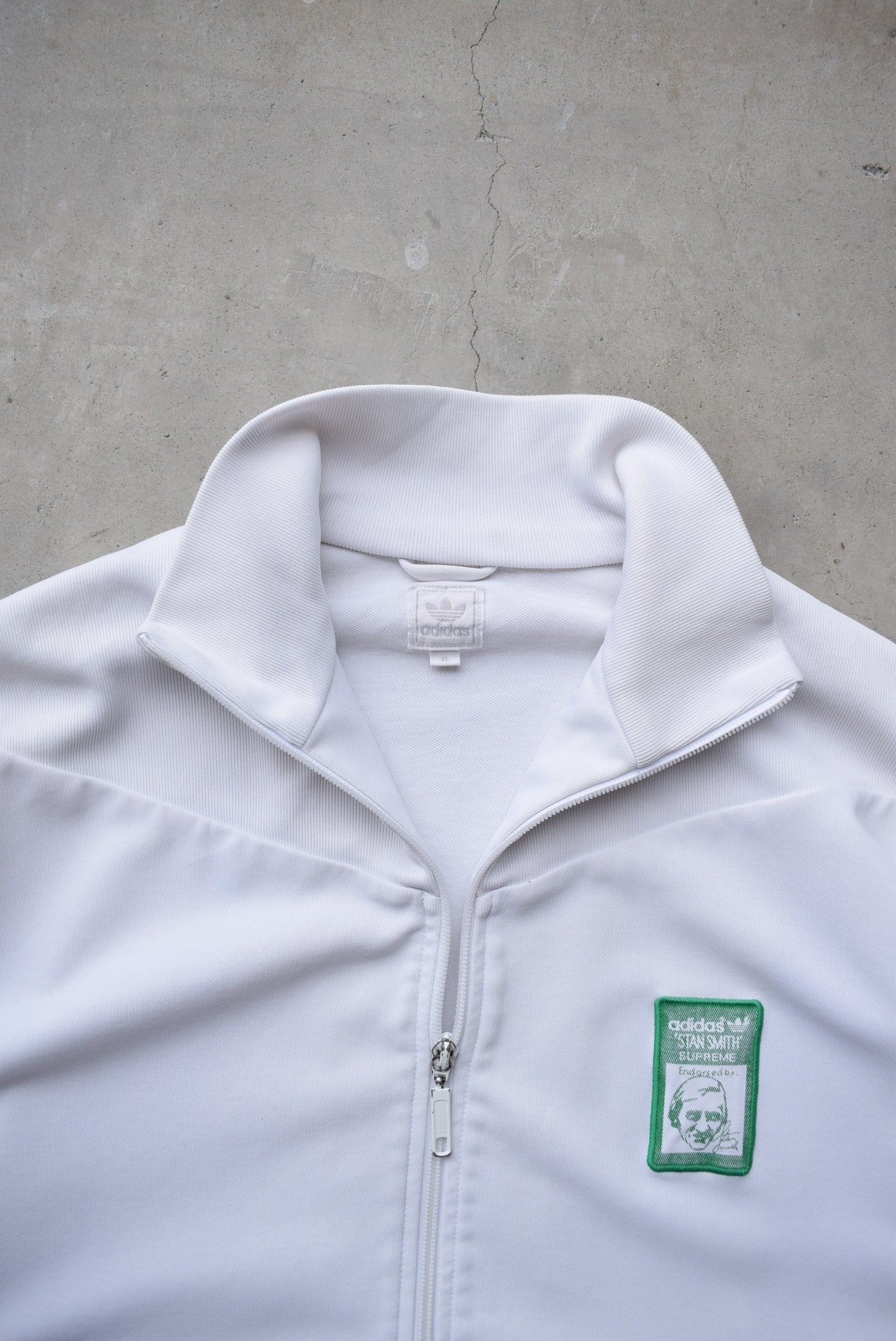 Adidas Stan Smith White Embroidered Jacket — 2000s (L) - Retrospective Store