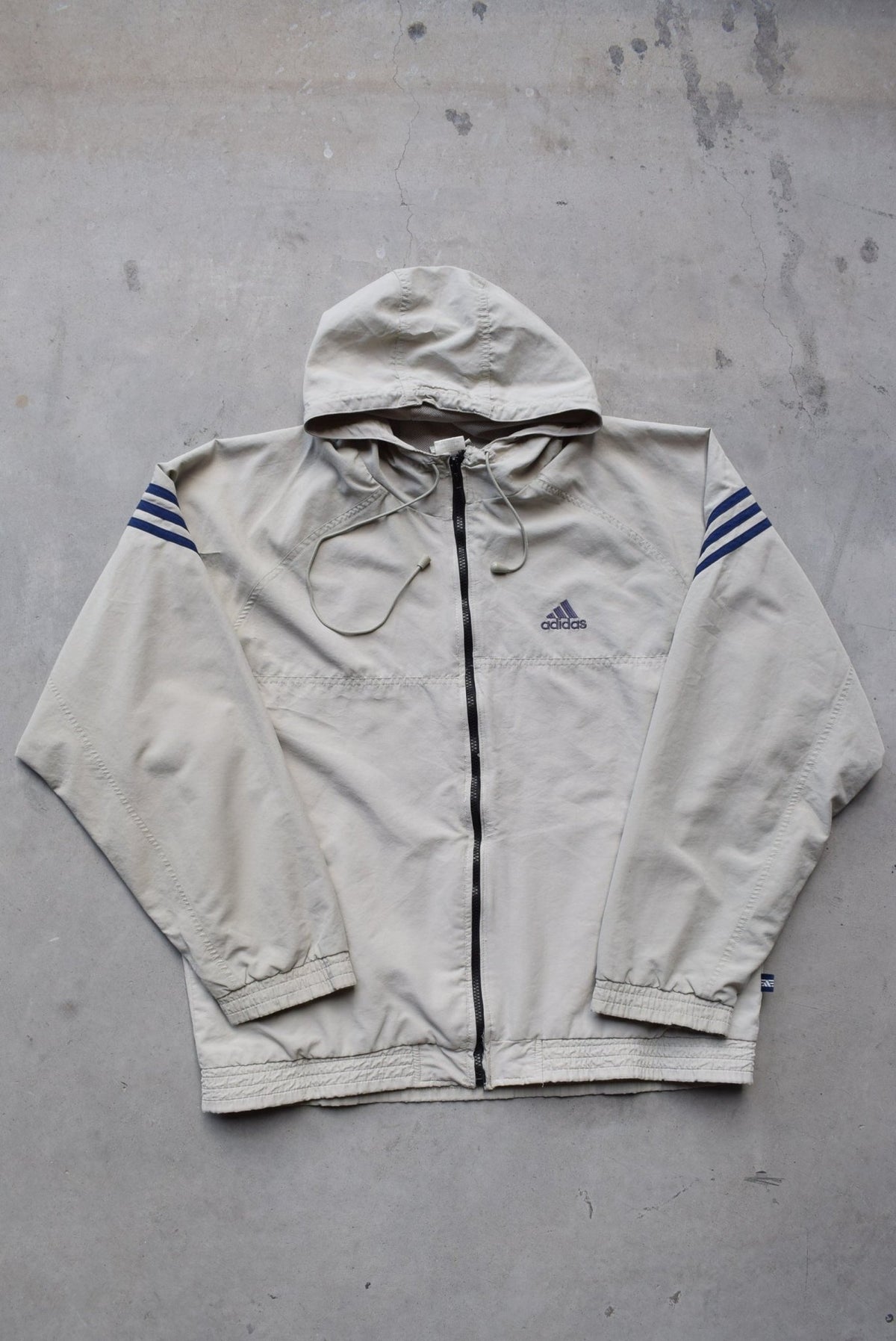 Adidas Tan Embroidered Spellout Jacket — 1990s (L) - Retrospective Store