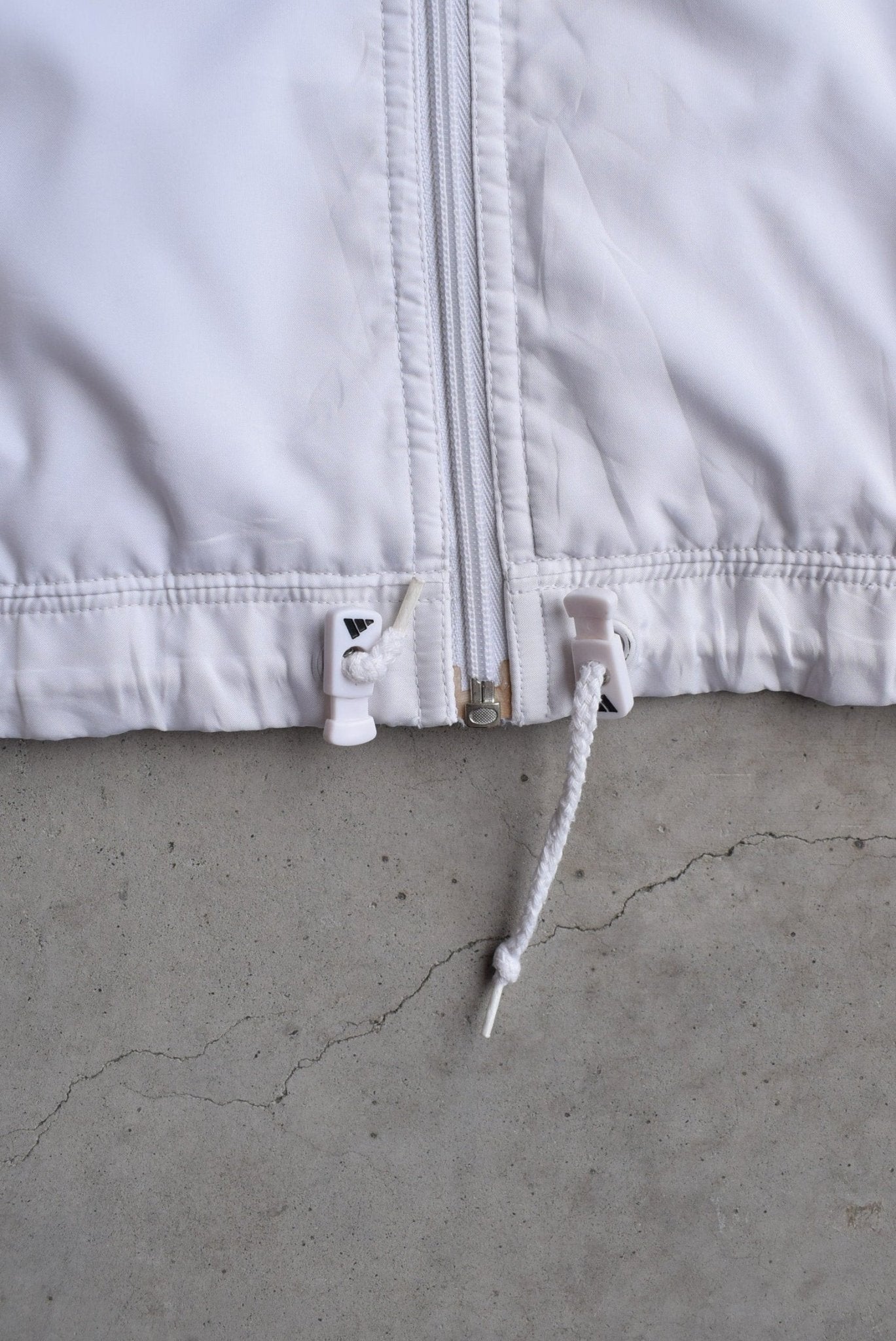 Adidas White Embroidered Jacket — 1990s (M) - Retrospective Store