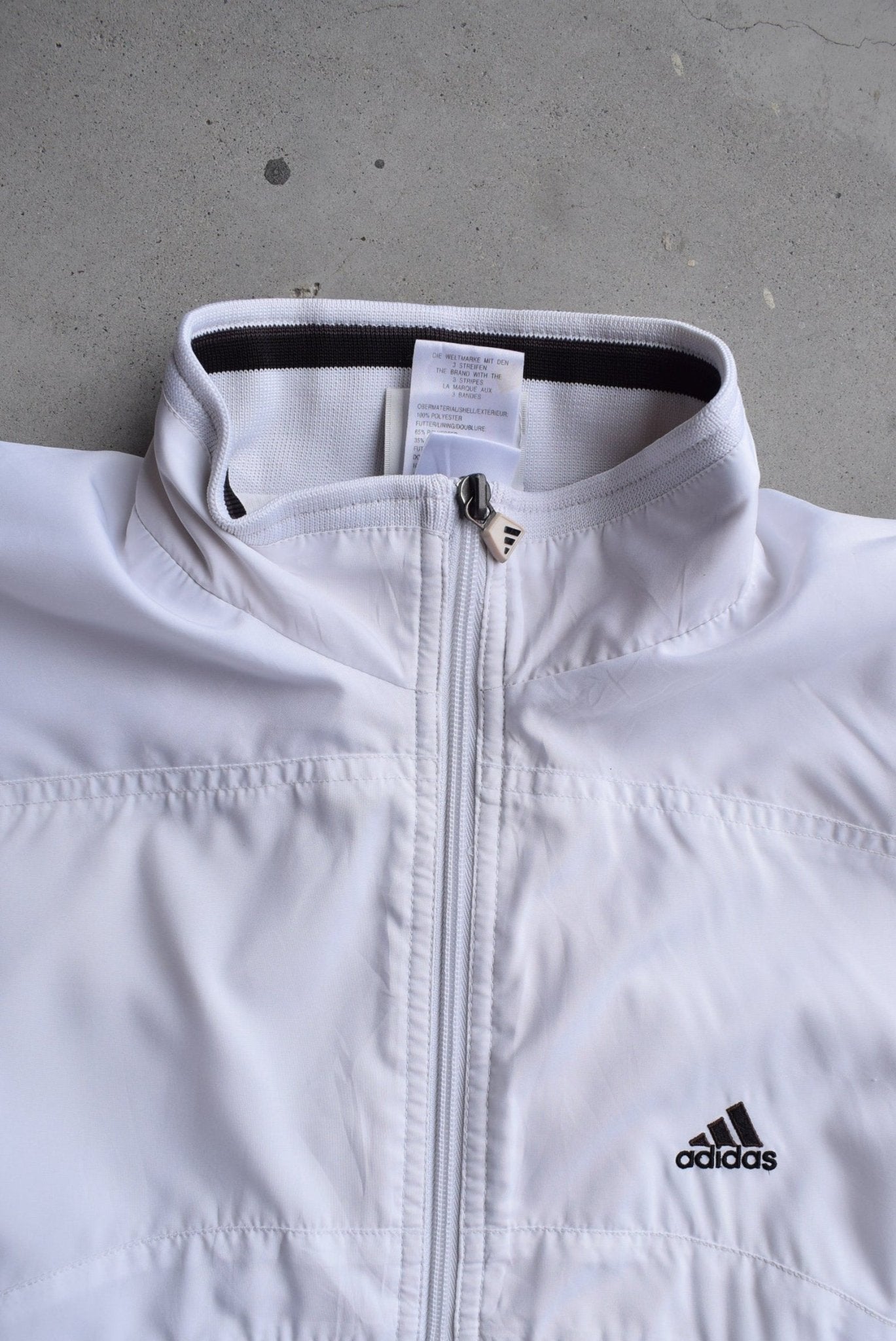 Adidas White Embroidered Jacket — 1990s (M) - Retrospective Store