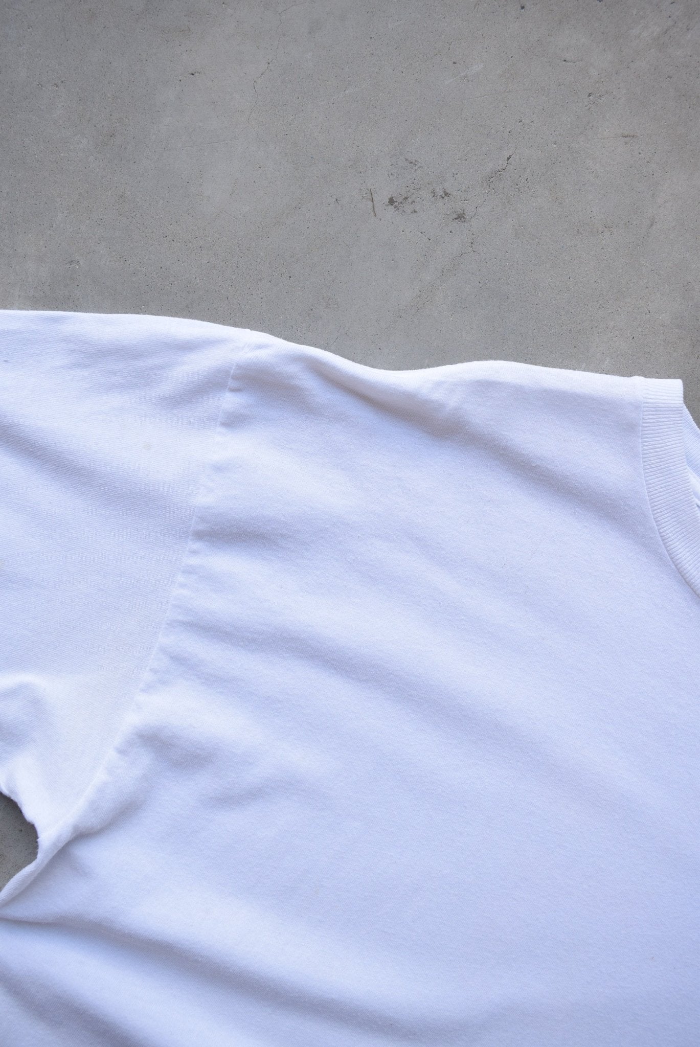 Adidas White Graphic Tee — 1990s (XL) - Retrospective Store