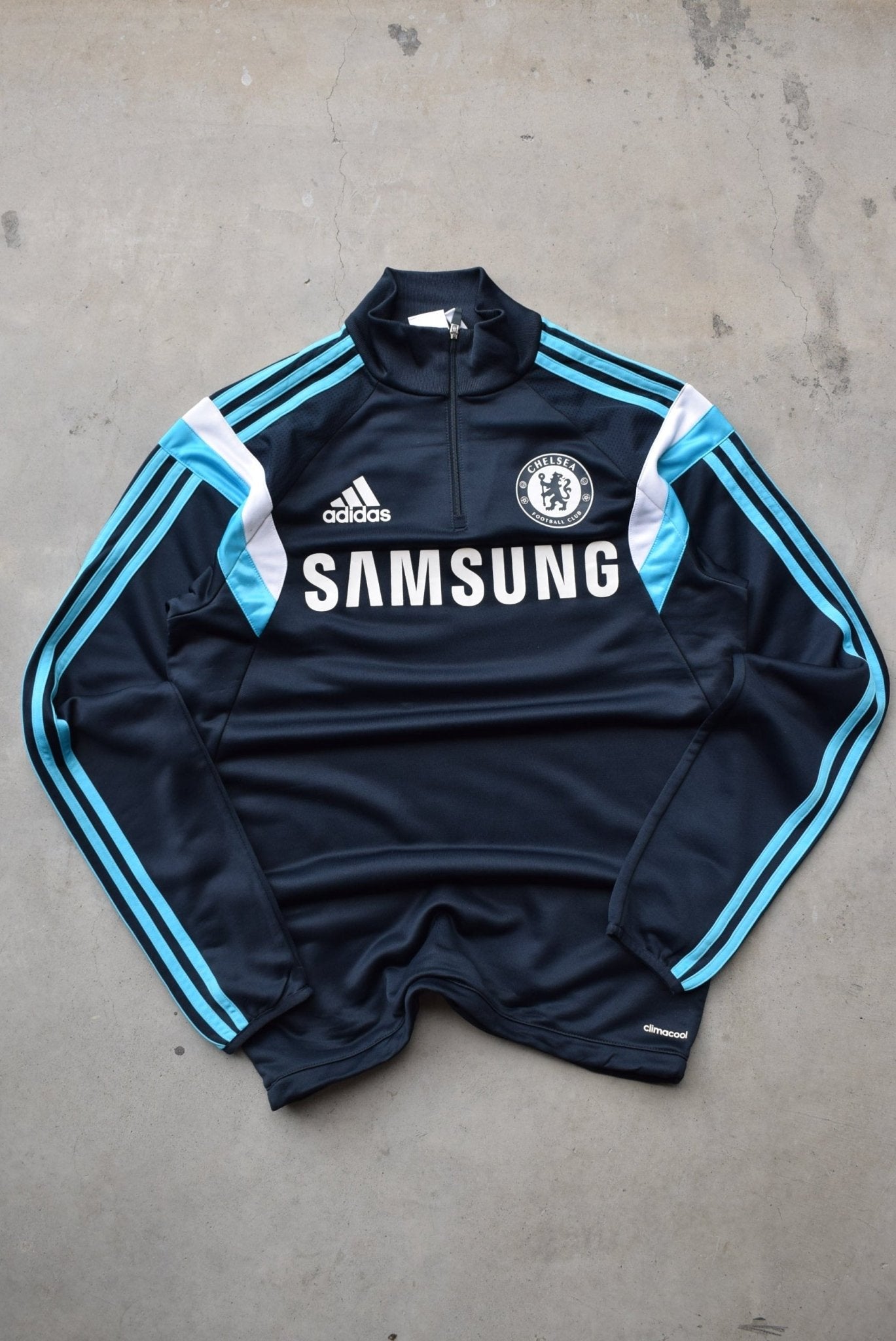 Adidas x Chelsea FC Navy Quarter-Zip — 2000s (S) - Retrospective Store