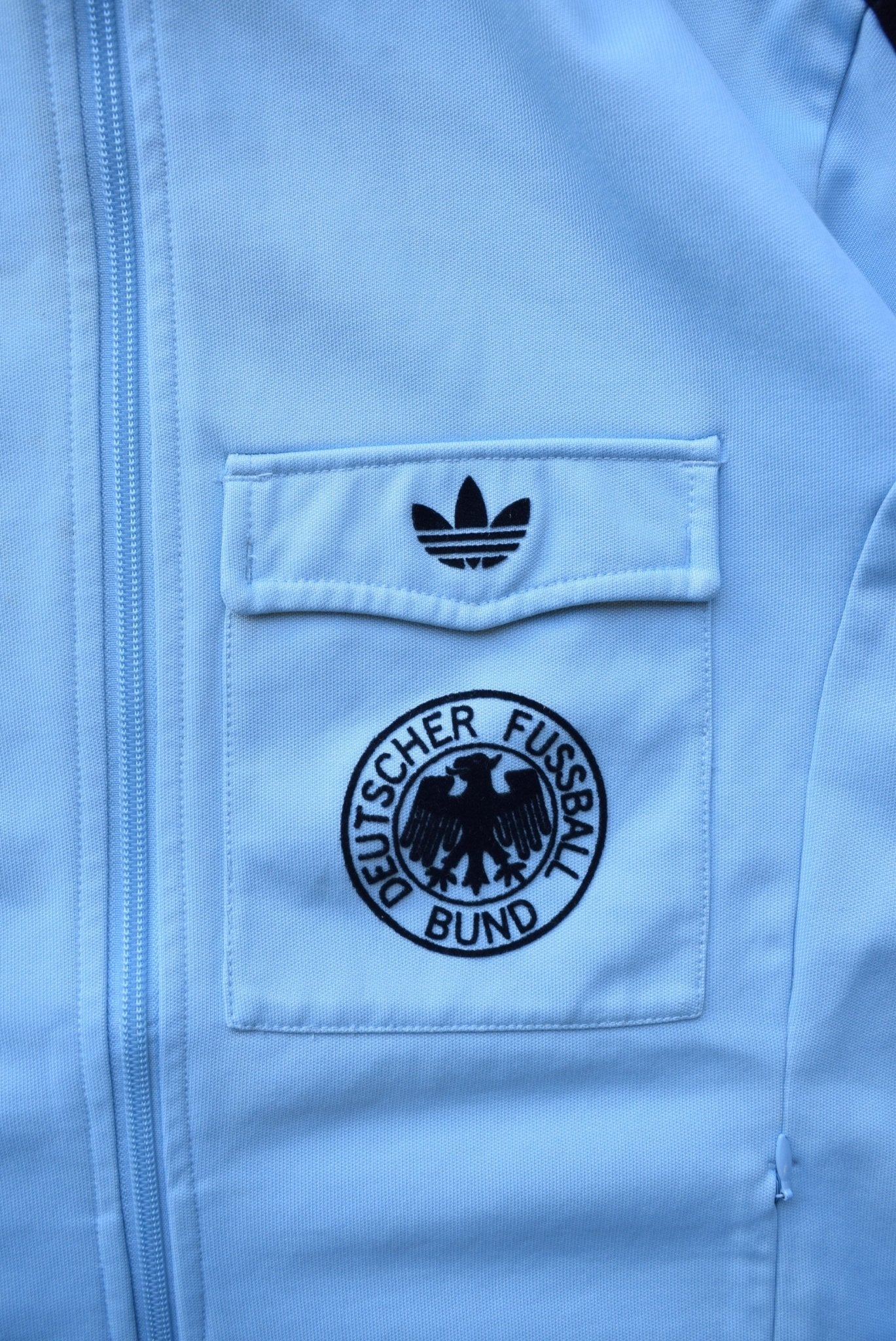 Adidas x Germany National Football Team Baby-Blue Embroidered Jacket — 2000s (S/M) - Retrospective Store