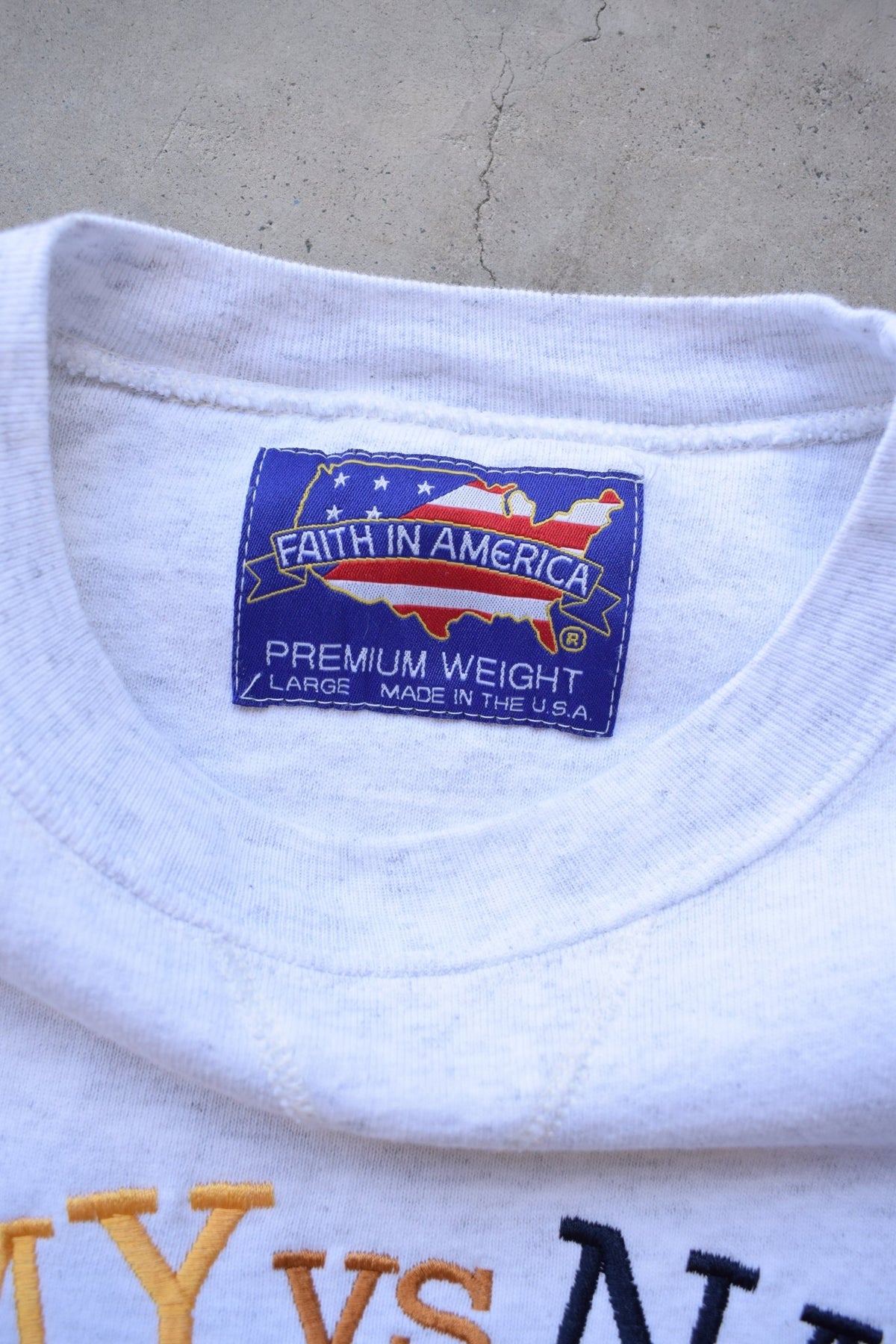 Army vs. Navy Gridiron Grey Embroidered Crewneck — 1994 (M/L) - Retrospective Store