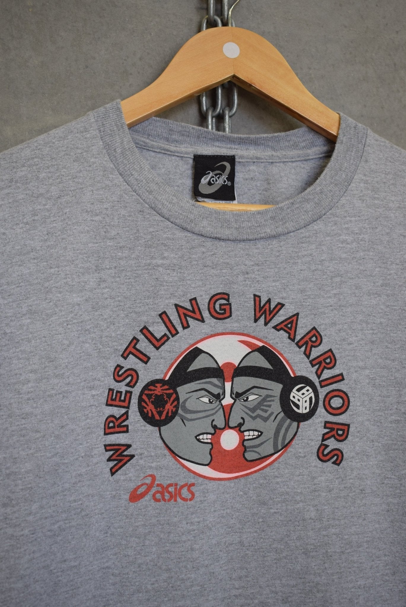 Asics Wrestling Warriors Long Sleeve Tee — 2000s (S/M) - Retrospective Store