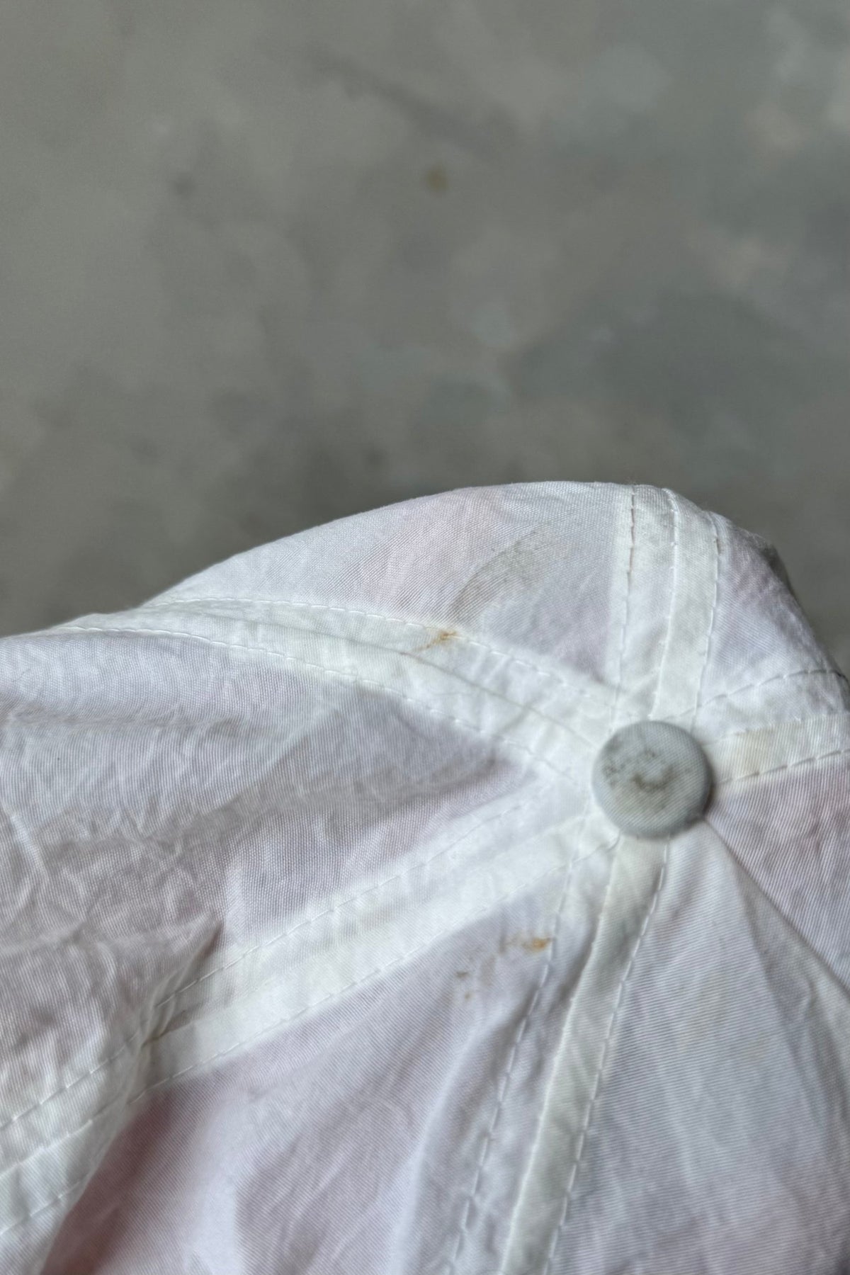 BEHR White Embroidered Hat — 1990s - Retrospective Store