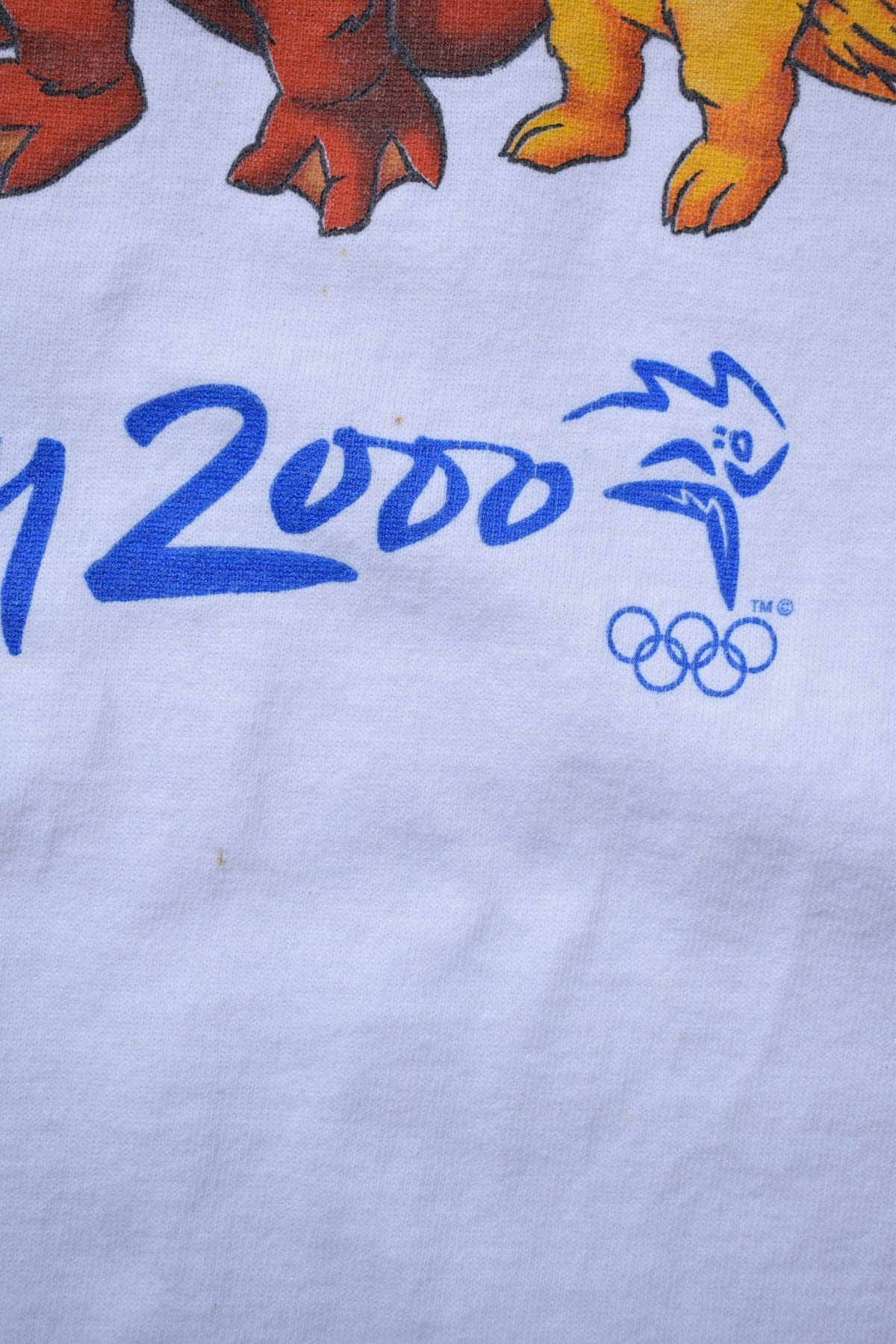 Bonds x Sydney Olympics White Graphic Tee — 2000 (S/M) - Retrospective Store
