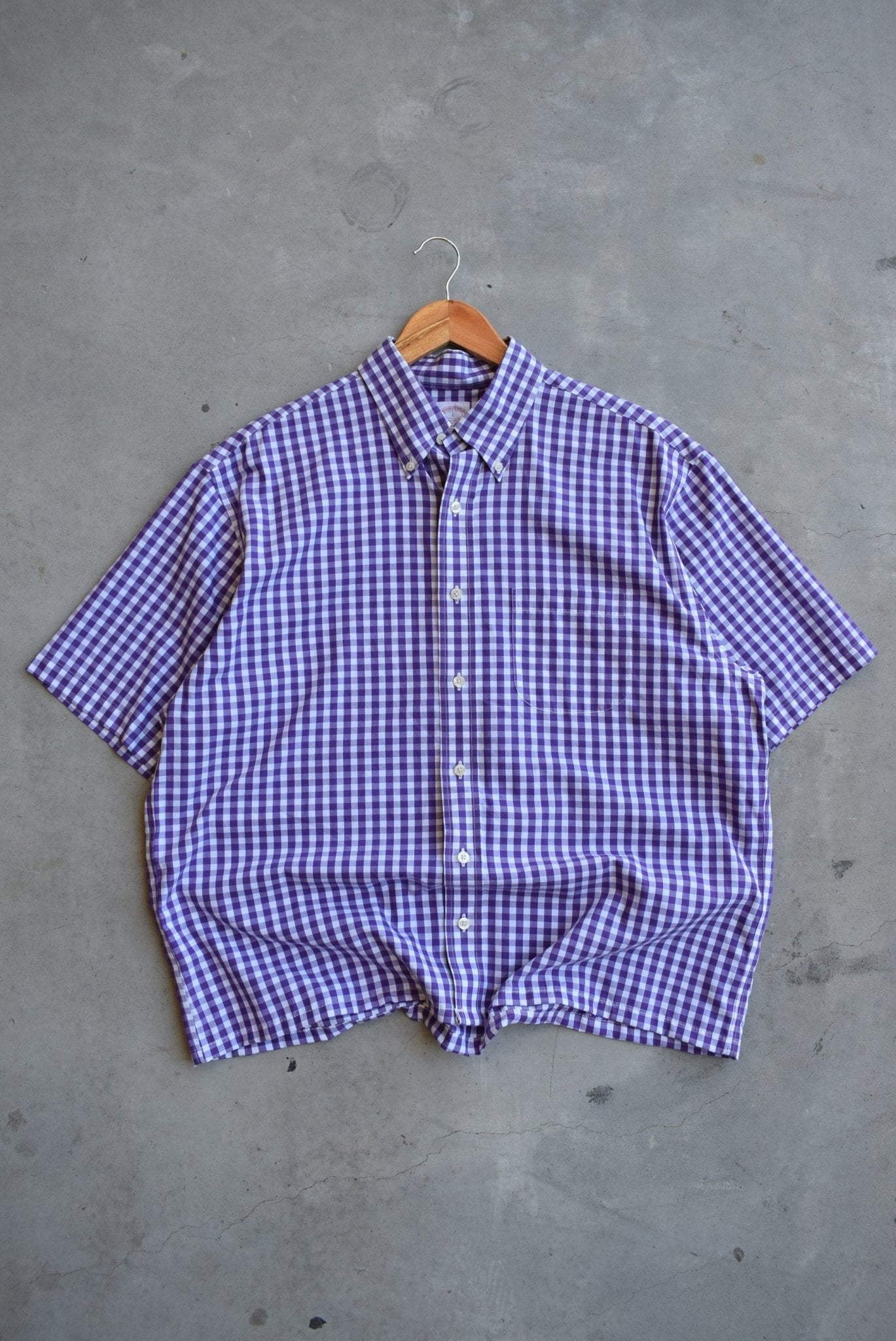 Brooks Brothers Purple Cropped Button Up — 2000s (L) - Retrospective Store
