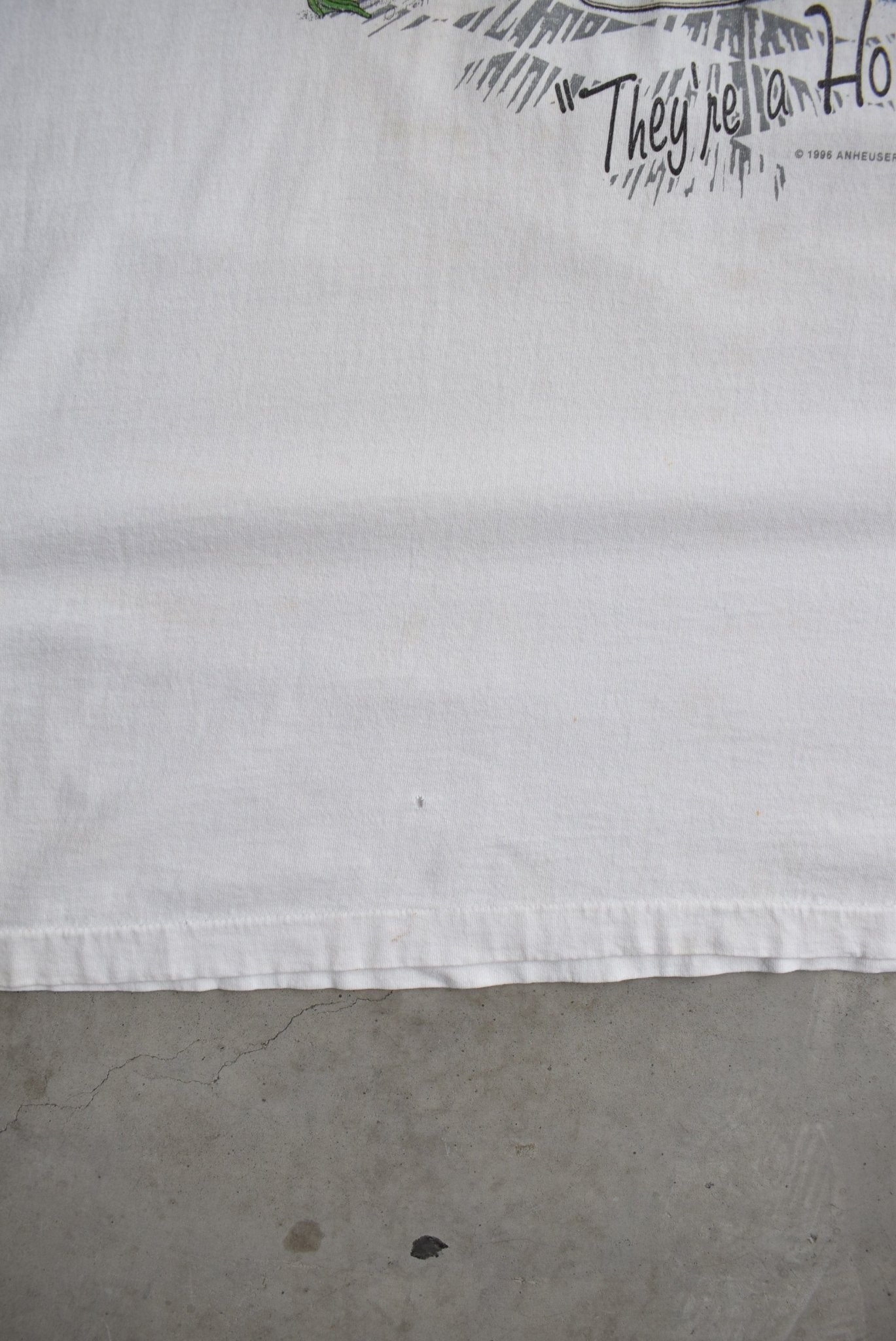 Budweiser Racing Team White Graphic Tee — 1996 (XXL) - Retrospective Store