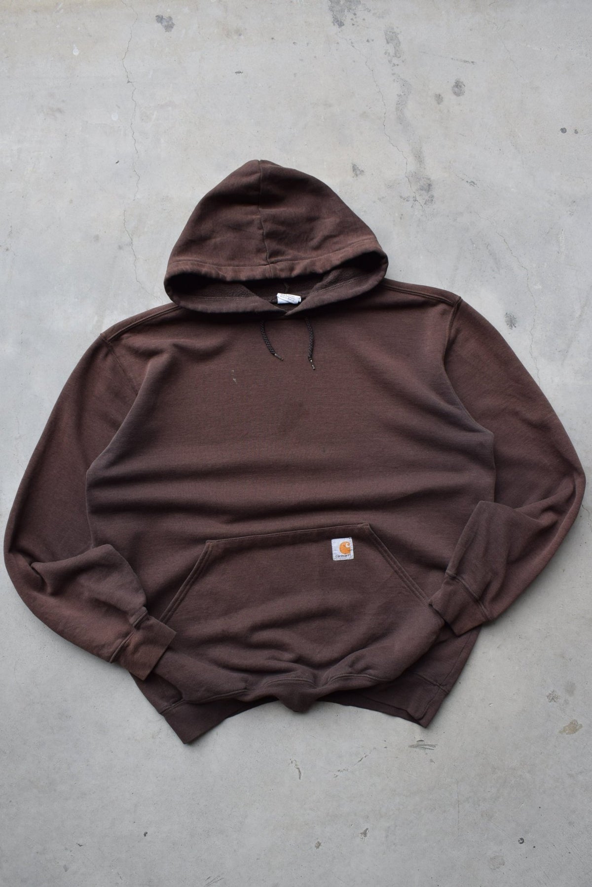Carhartt Brown Classic Logo Hoodie — 1990s (L) - Retrospective Store