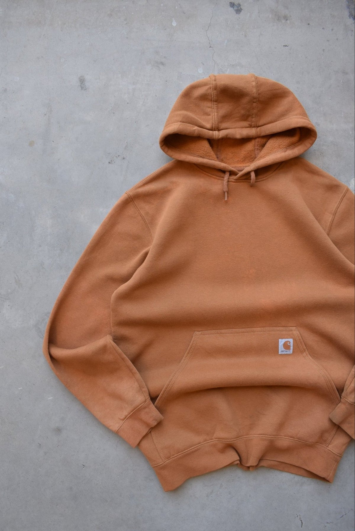 Carhartt Brown Classic Logo Hoodie — 1990s (L) - Retrospective Store