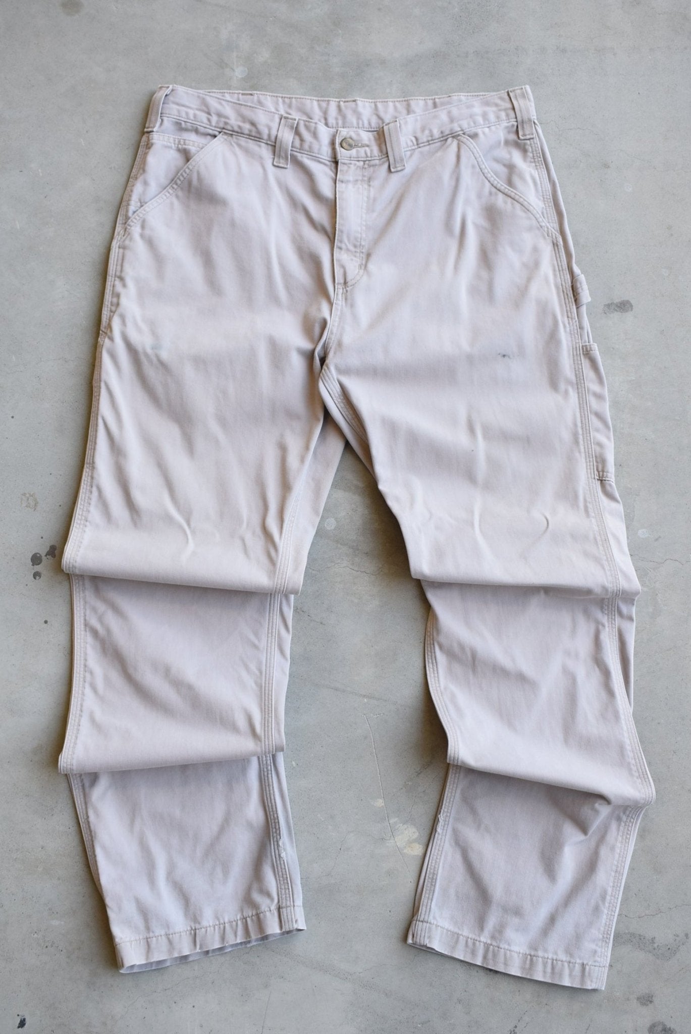 Carhartt Cream Carpenter Pants — 2000s (36) - Retrospective Store