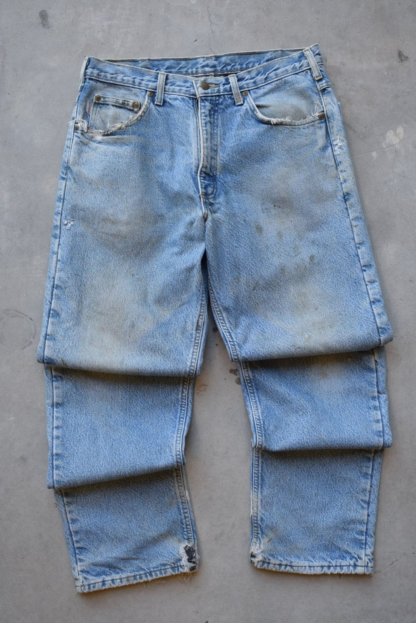 Carhartt Denim Flannel-Lined Jeans — 2000s (33) - Retrospective Store