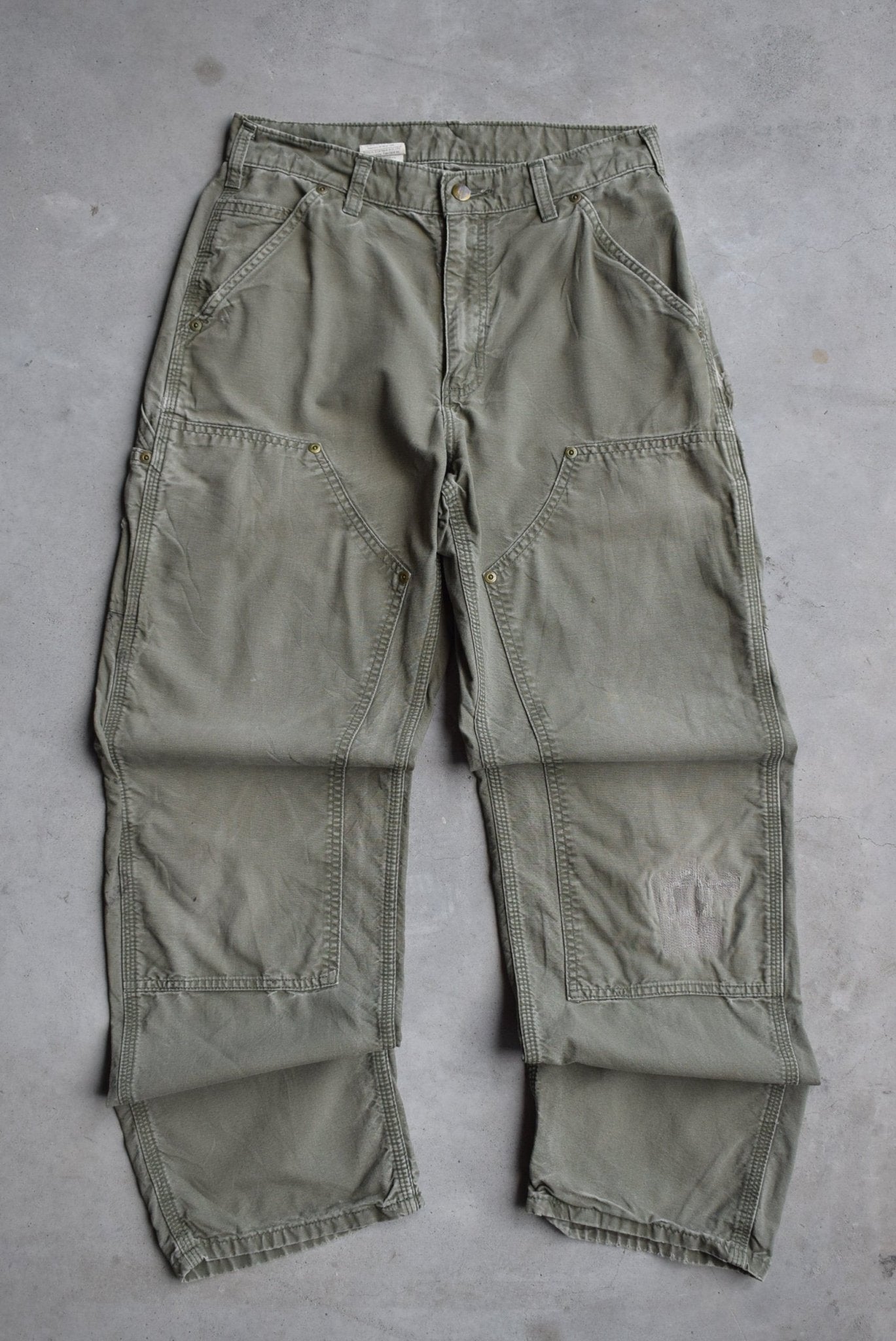 Carhartt Green Double-Knee Carpenter Pants — 2000s (29) - Retrospective Store
