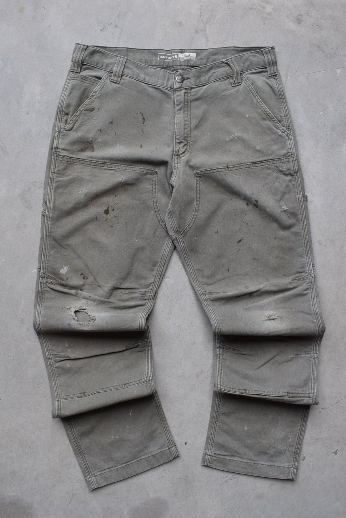 Carhartt Green Double-Knee Carpenter Pants — 2000s (34) - Retrospective Store