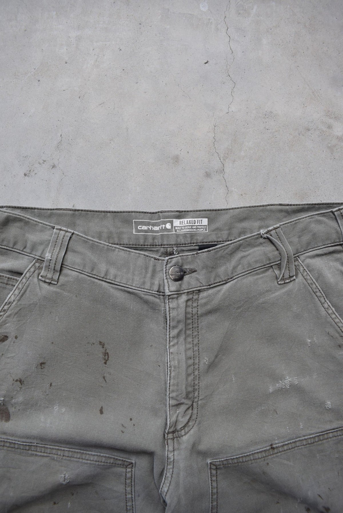 Carhartt Green Double-Knee Carpenter Pants — 2000s (34) - Retrospective Store