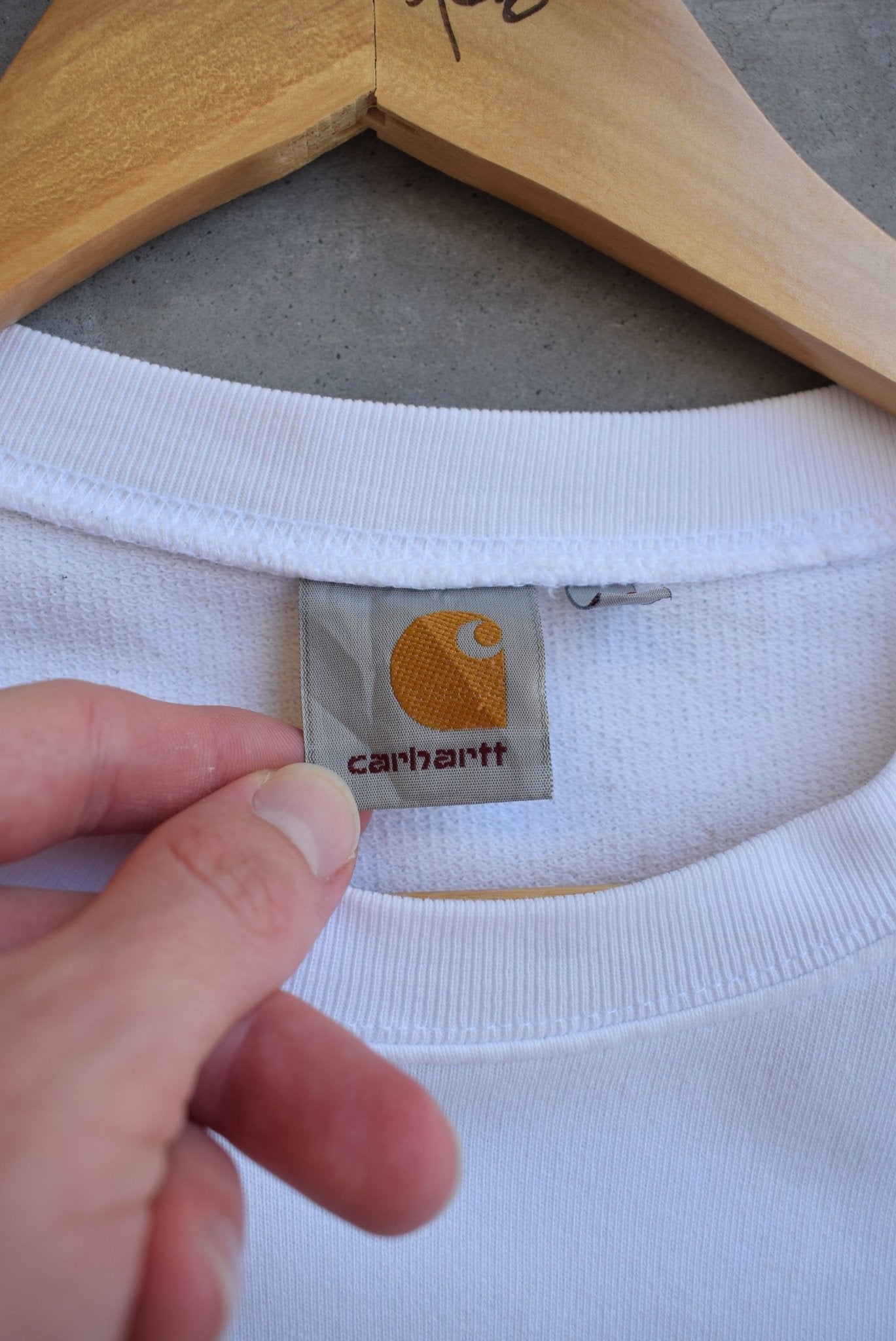 Carhartt Spellout Lightweight Crewneck — 2000s (M) - Retrospective Store