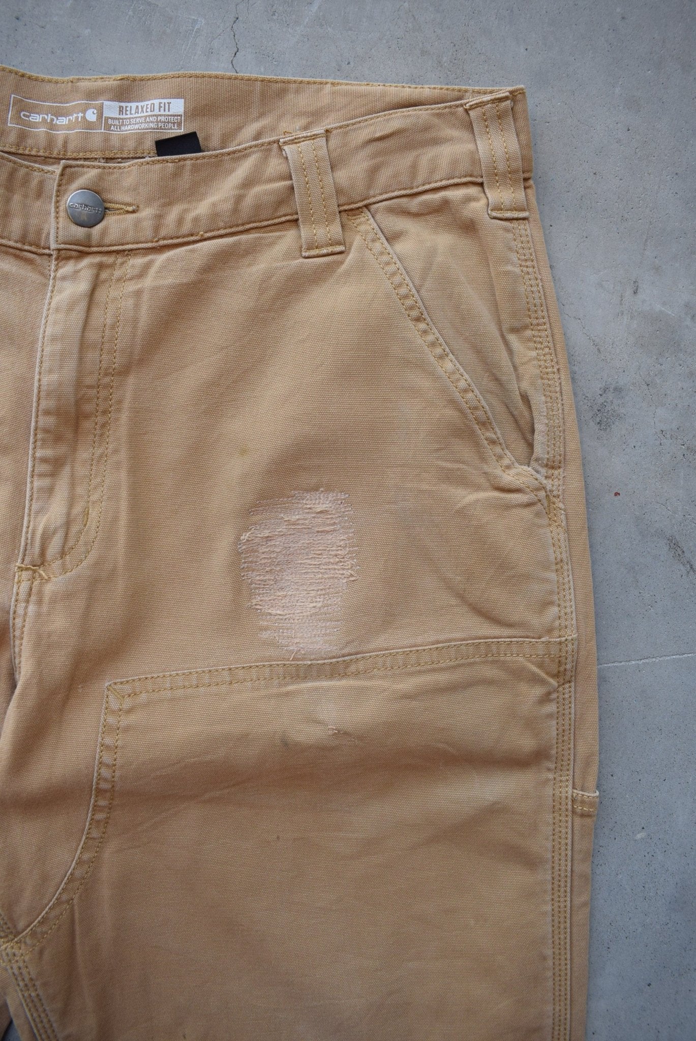 Carhartt Tan Double-Knee Carpenter Pants — 2000s (34) - Retrospective Store