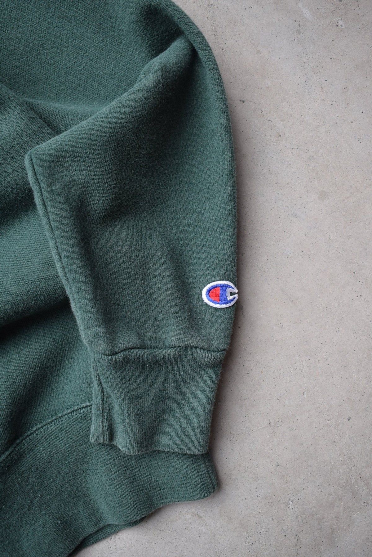 Champion x Atlanta Olympics Green Embroidered Spellout Crewneck — 1996 (M) - Retrospective Store