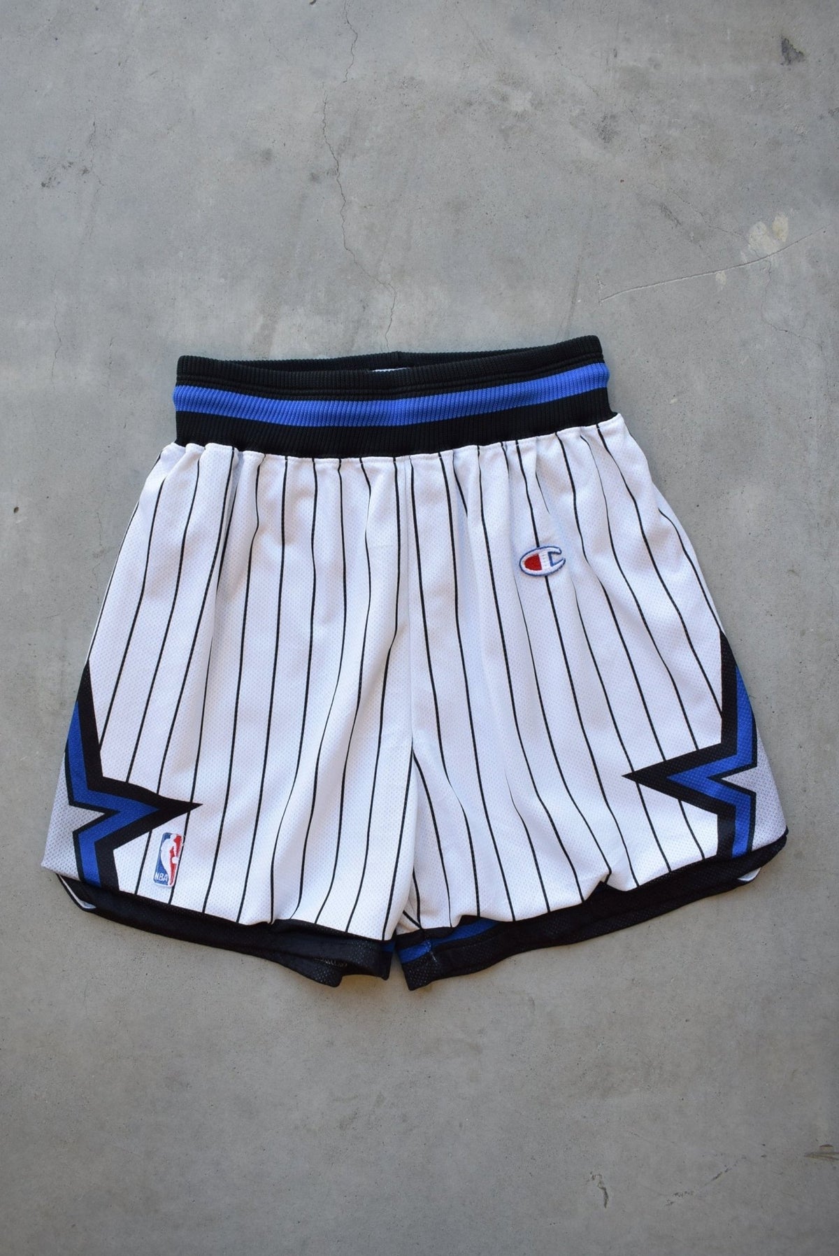 Champion x NBA Orlando Magic White Basketball Shorts — 1990s (S) - Retrospective Store