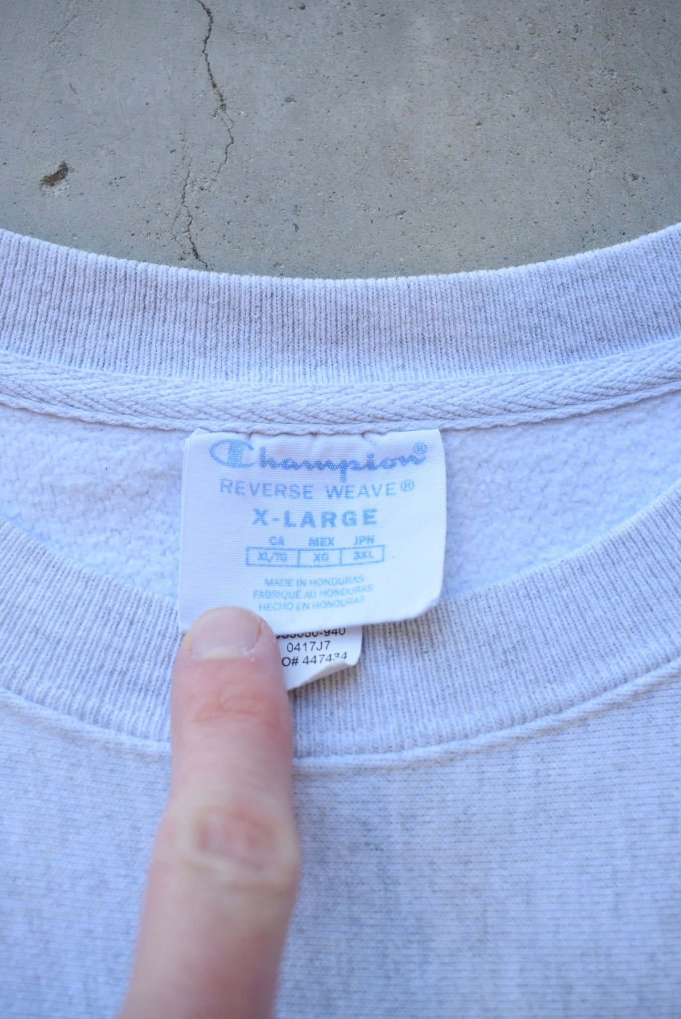 Champion x University of North Carolina Grey Reverse-Weave Crewneck — 1990s (XL) - Retrospective Store