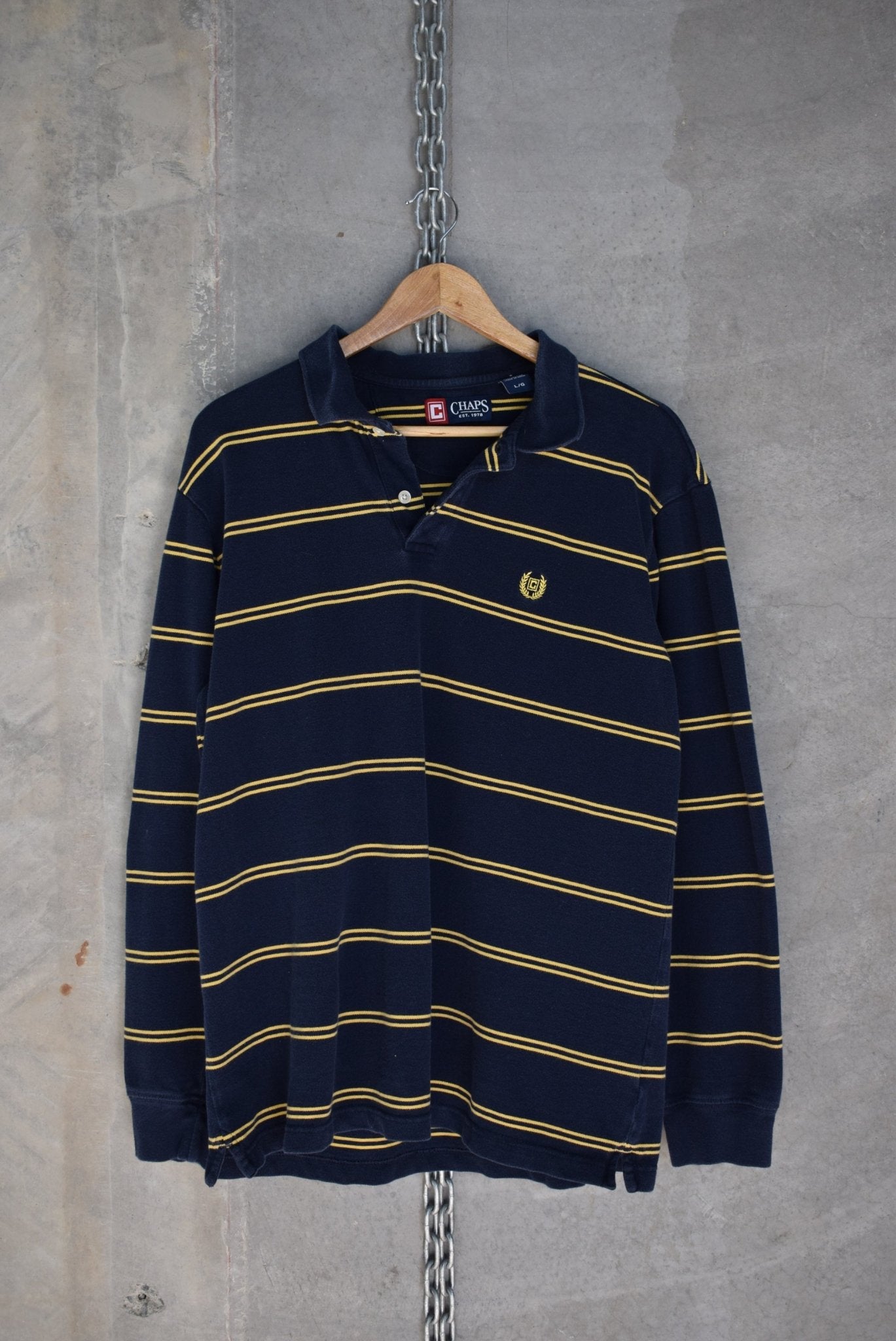Chaps Ralph Lauren Classic Logo Embroidered Polo — 2000s (L) - Retrospective Store
