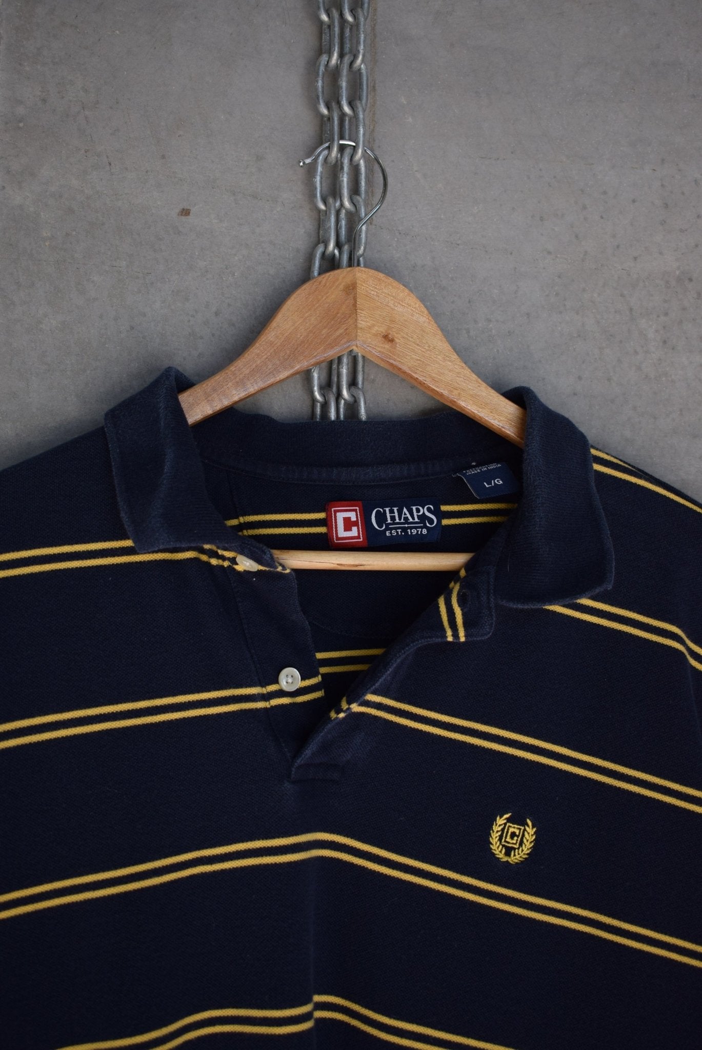 Chaps Ralph Lauren Classic Logo Embroidered Polo — 2000s (L) - Retrospective Store