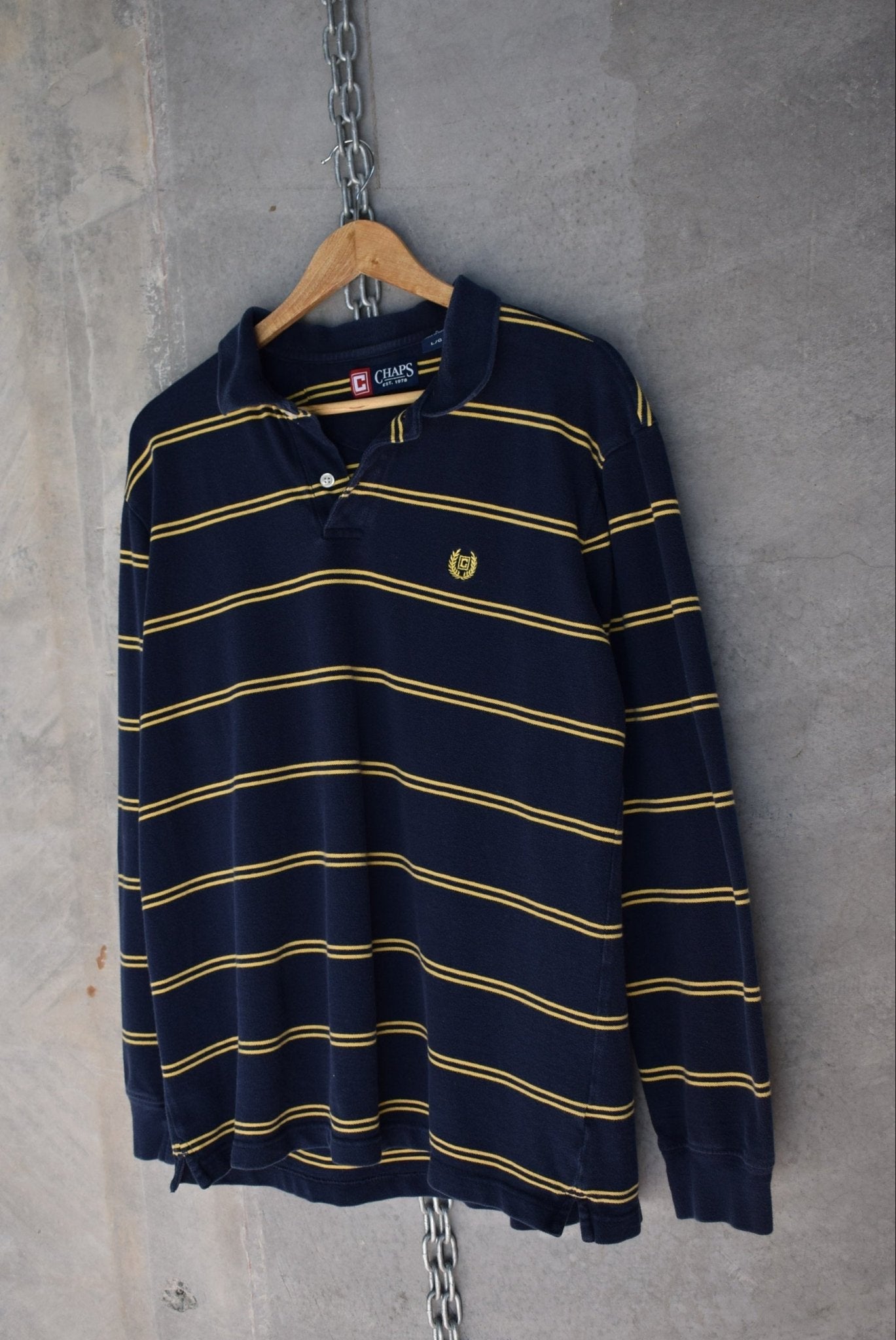 Chaps Ralph Lauren Classic Logo Embroidered Polo — 2000s (L) - Retrospective Store